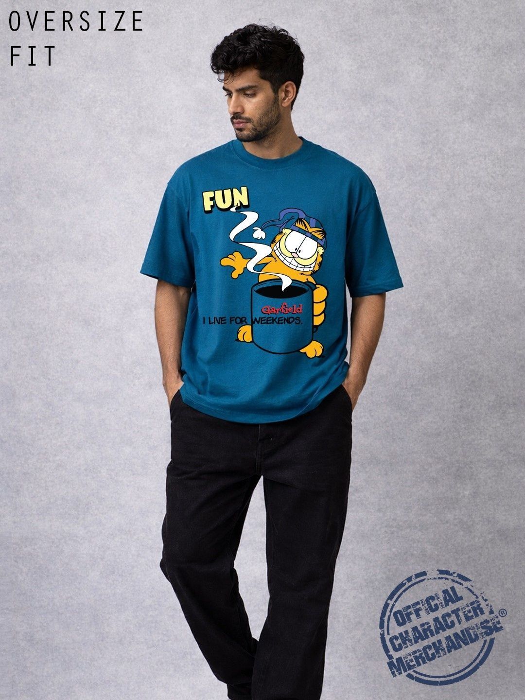 Kook N Keech X Minute Mirth Men Garfield Printed T-shirt