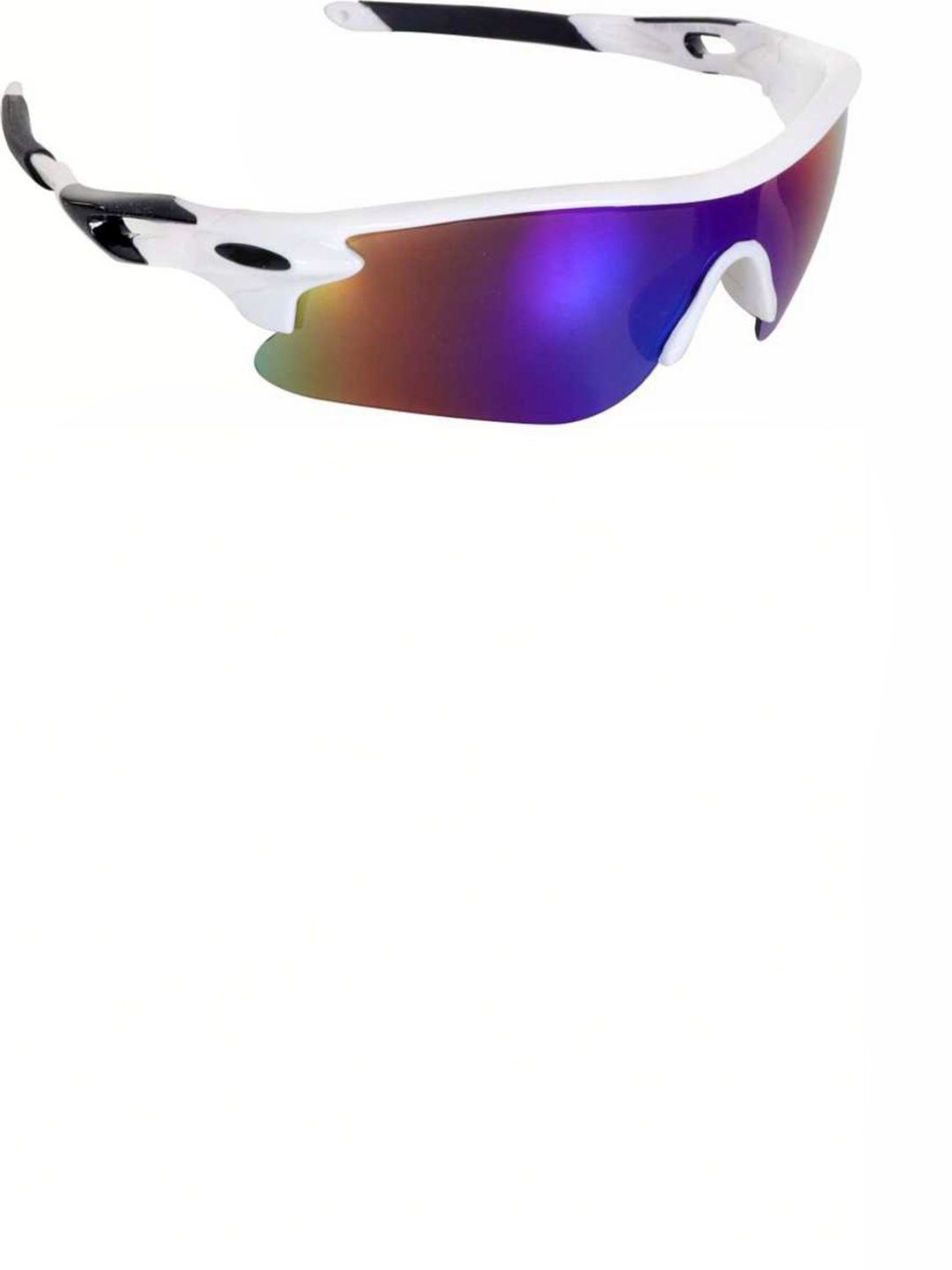 RICH CLUB Men Blue Lens & Black Sports Sunglasses with