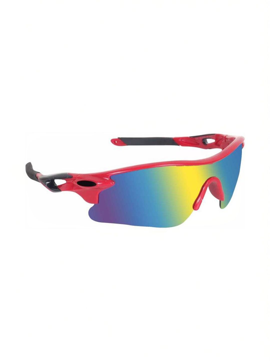 RICH CLUB Men Blue Lens & Black Sports Sunglasses with