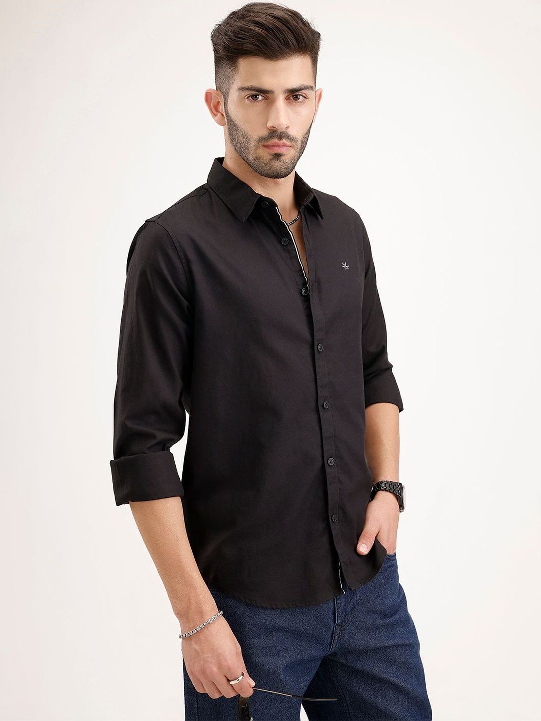 WROGN Men Slim Fit Casual Shirt