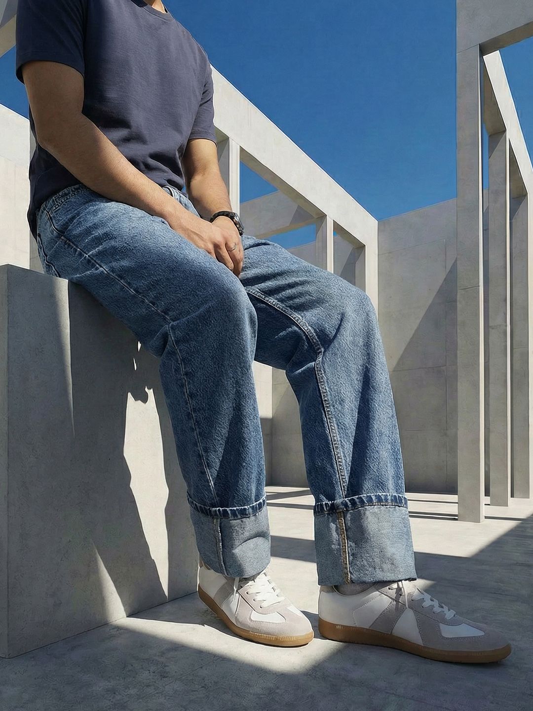 The Roadster Life Co. Men Cotton Straight Fit Mid-Rise Jeans
