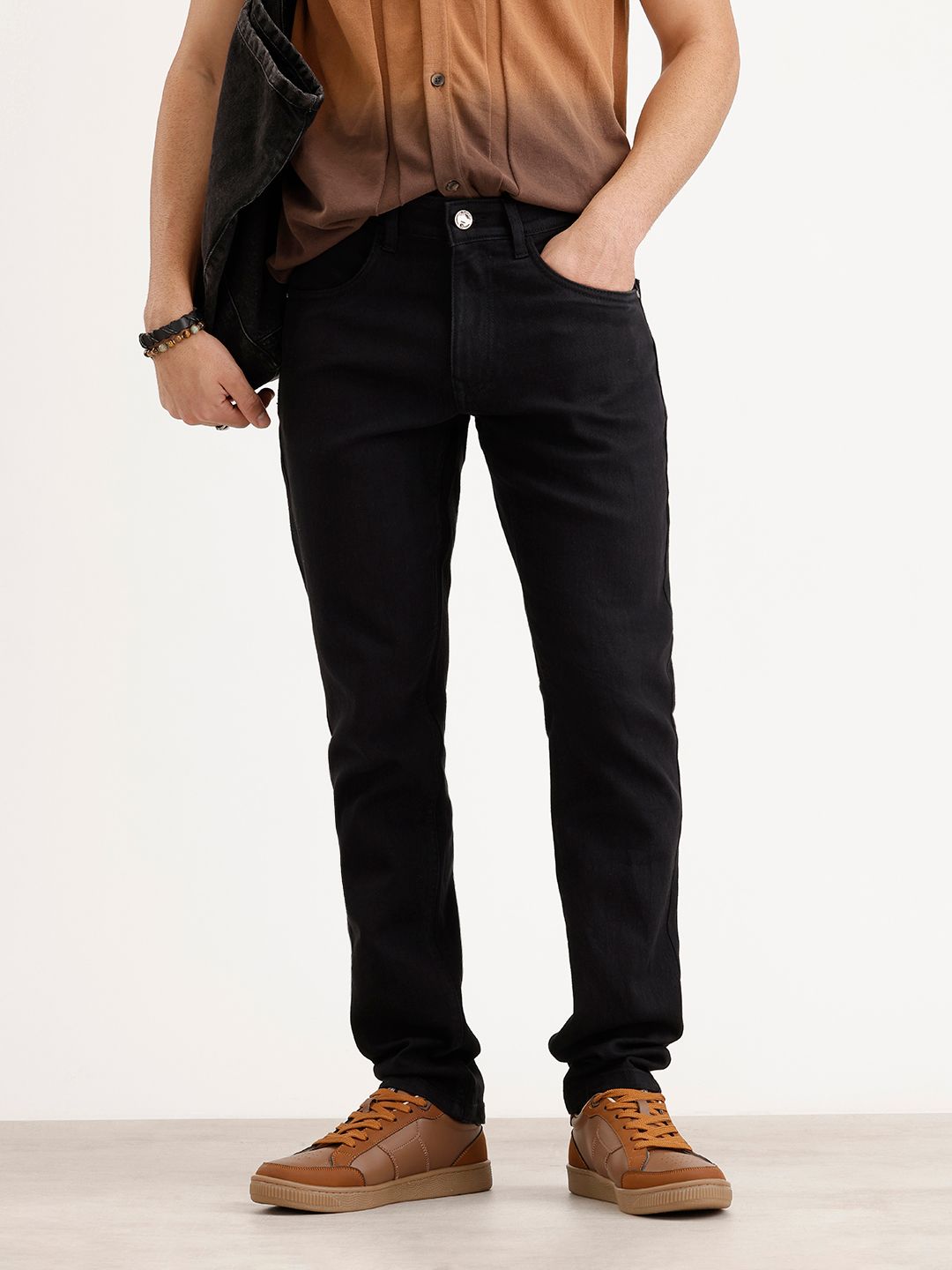 WROGN Men Slim Fit Light Fade Stretchable Jeans