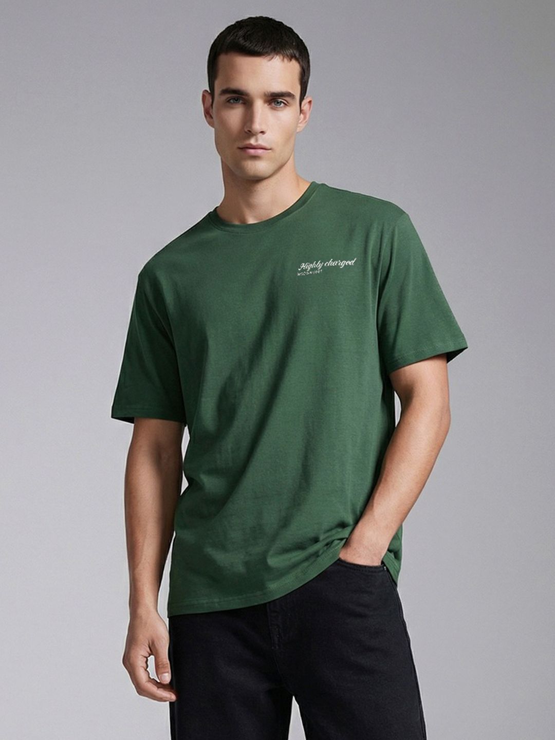 WROGN Pure Cotton Oversized T-shirt