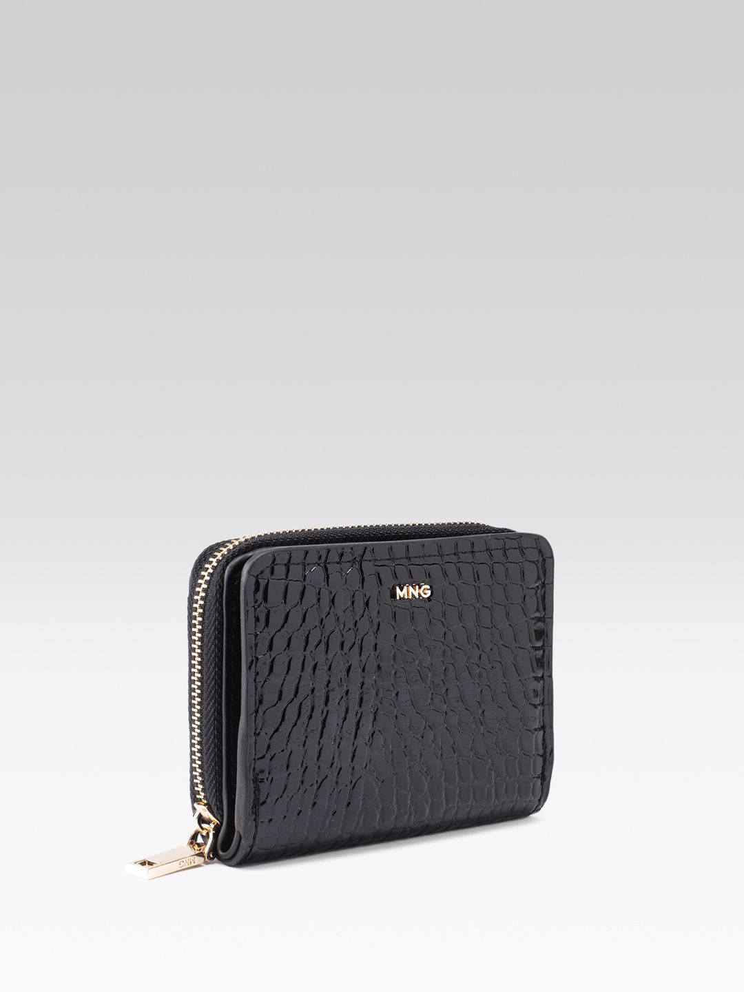 Animal Textured Zip Around Wallet