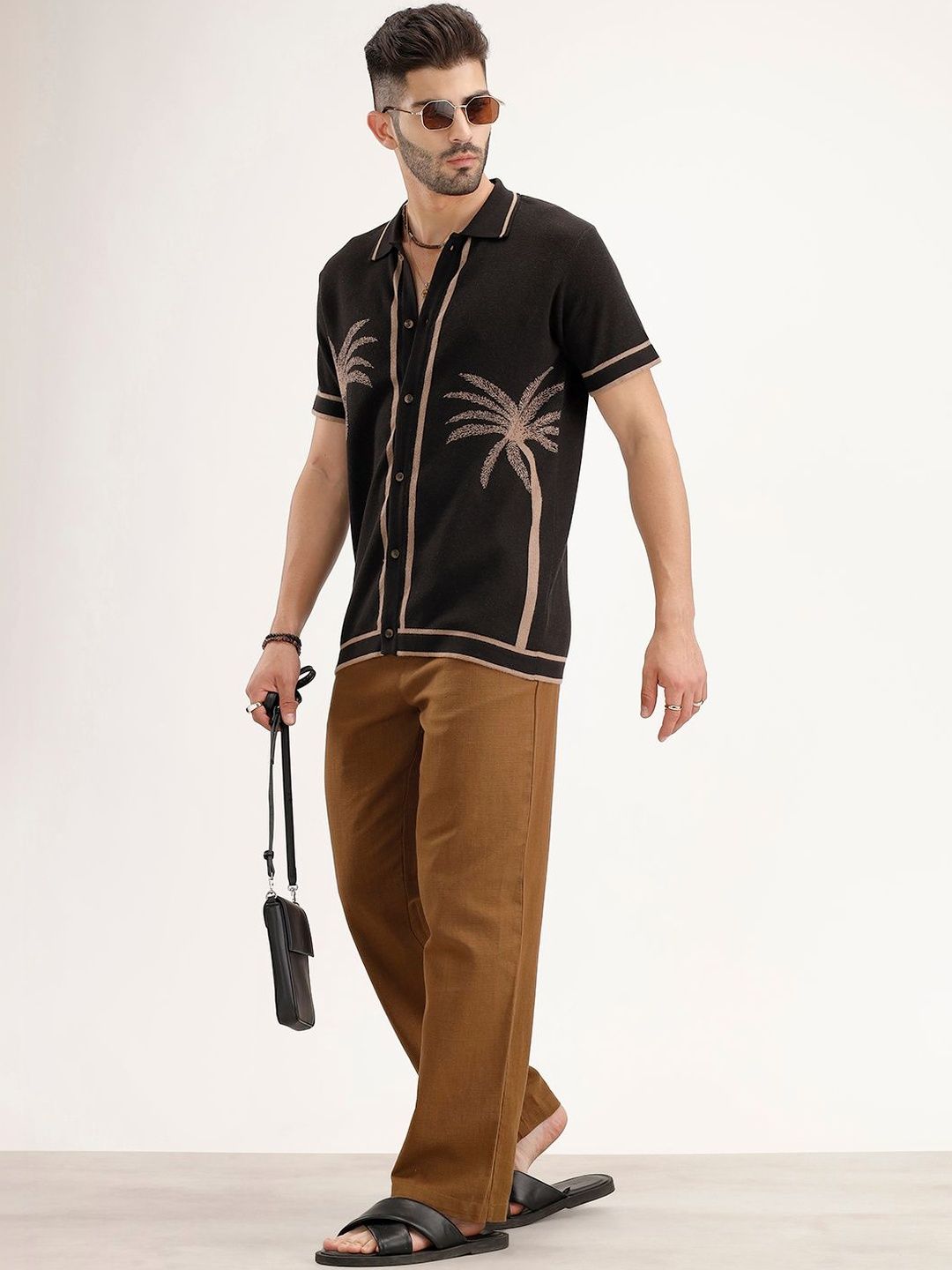 WROGN Men Slim Fit Printed Casual Shirt