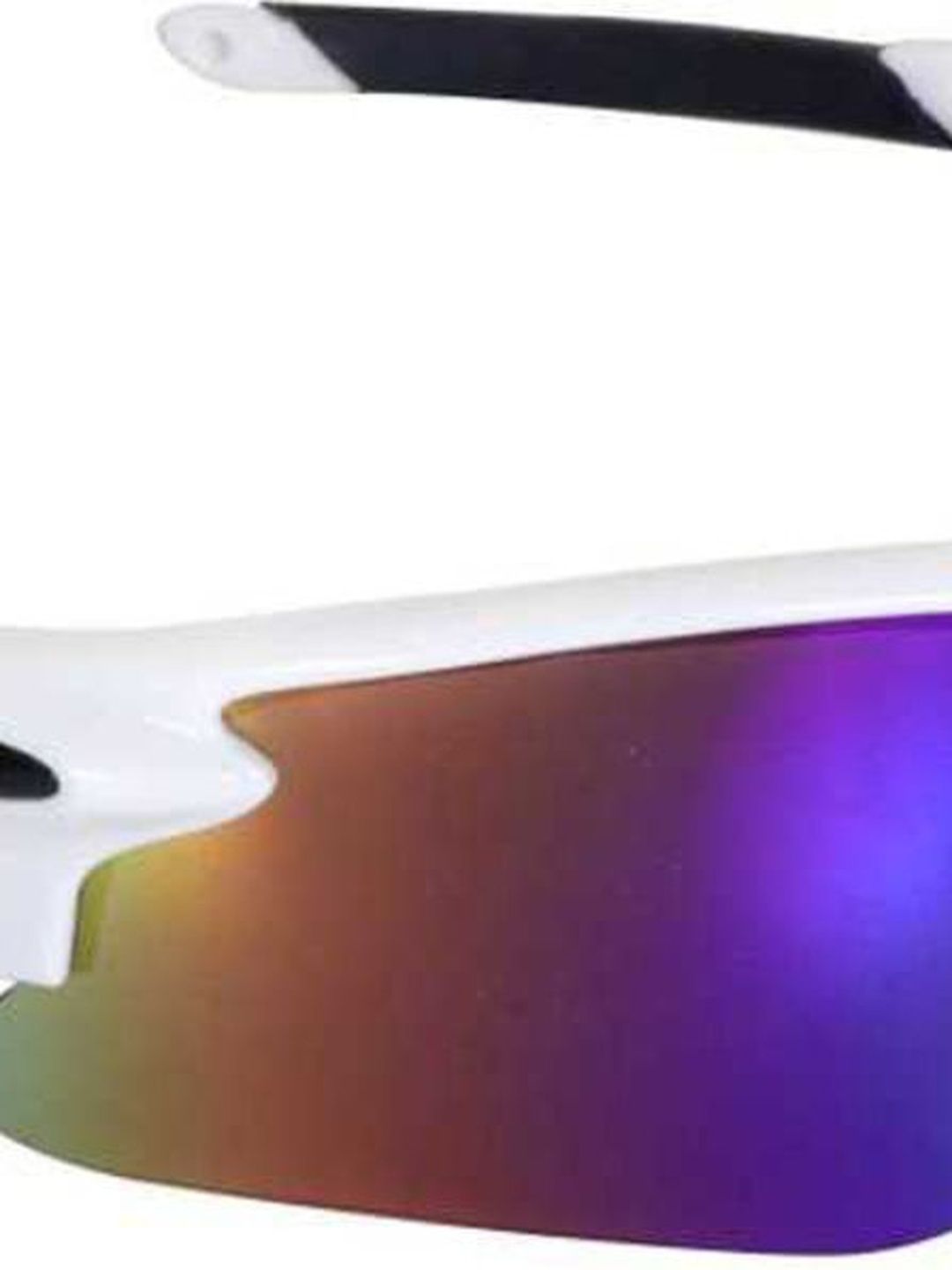 RICH CLUB Men Blue Lens & White Sports Sunglasses with