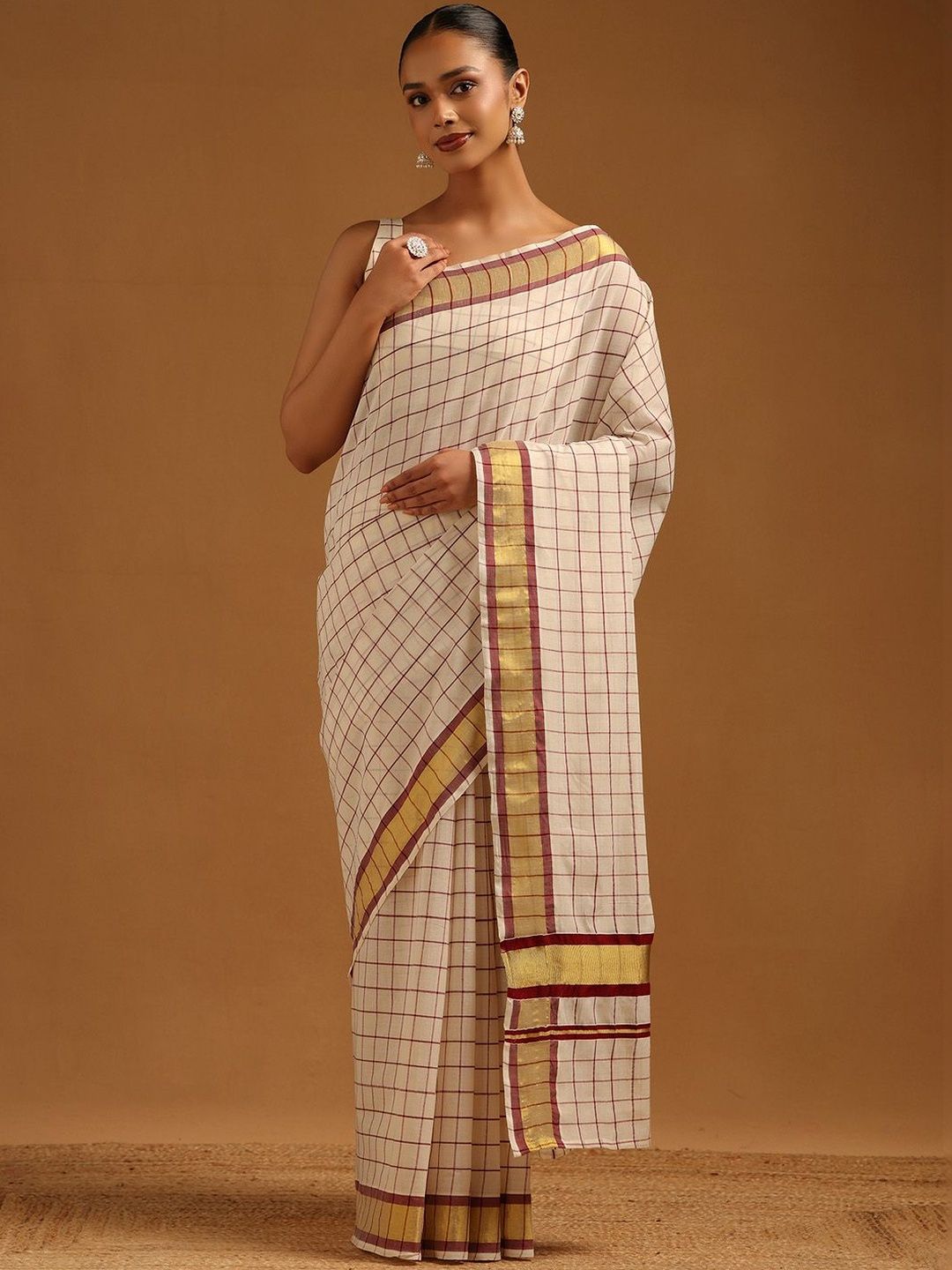 Soch Soch Checked Saree