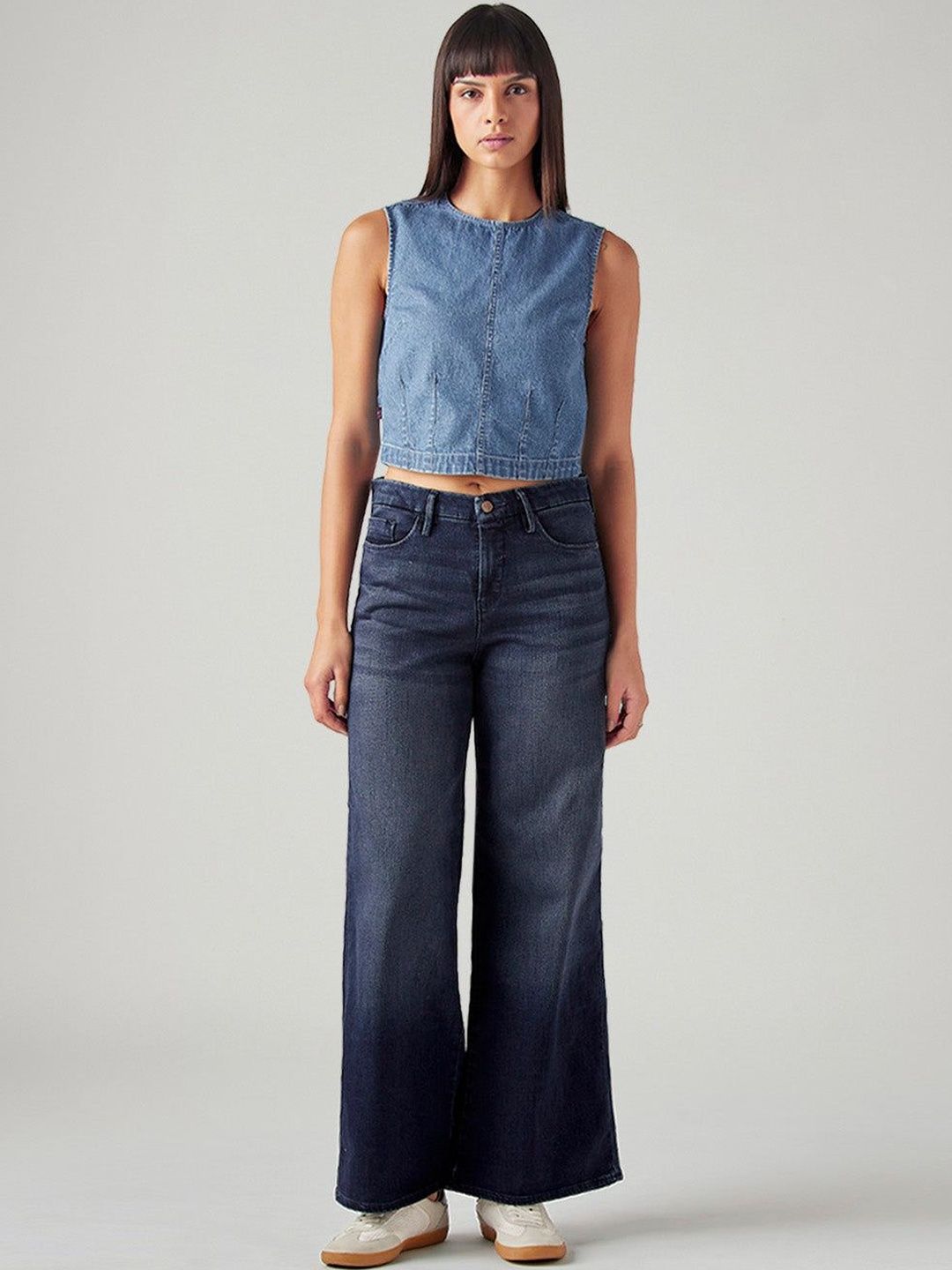 318 Dark-Blue Bootcut Fit Mid Rise Redloop Jeans