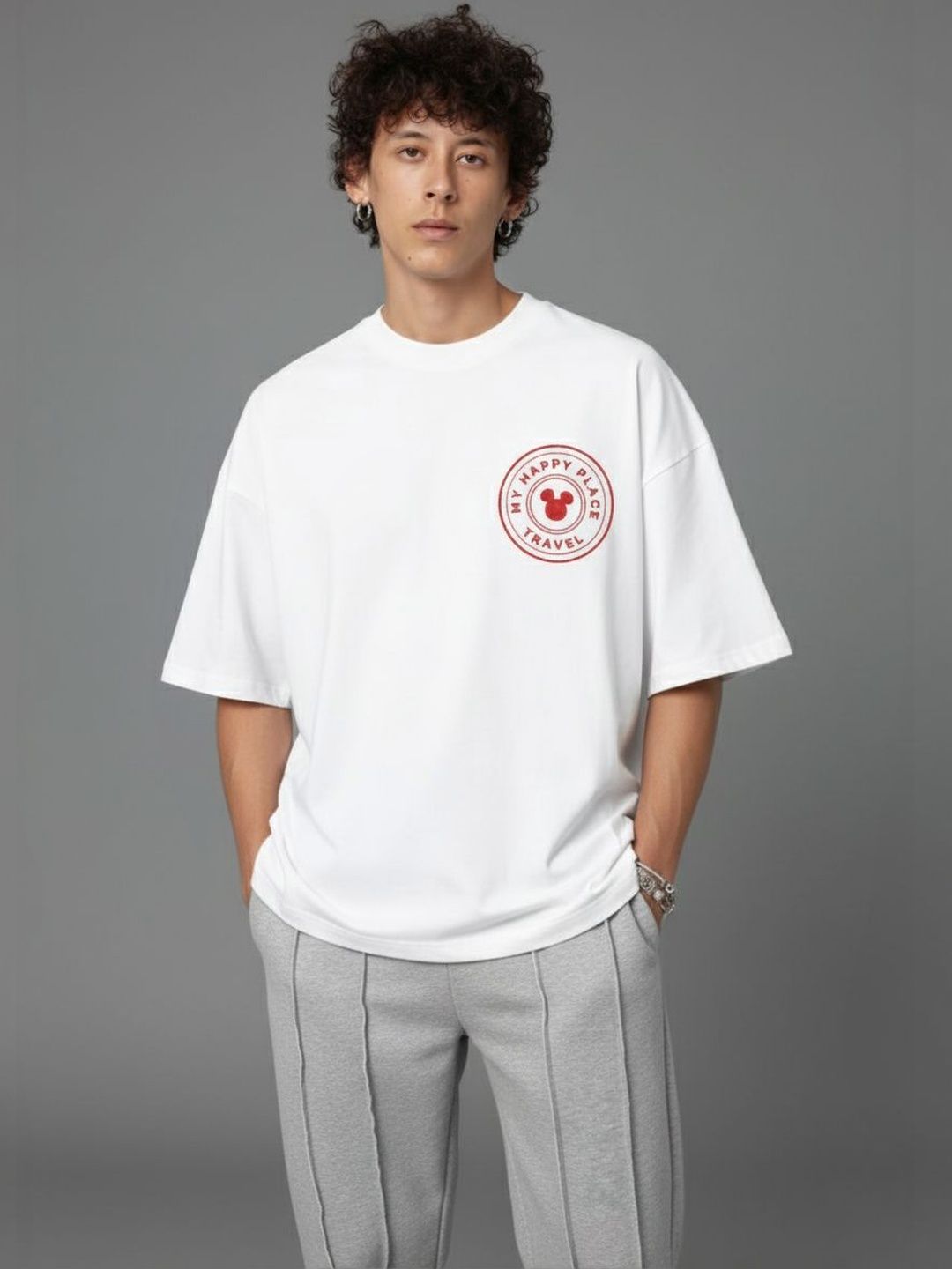 Kook N Keech Men Typography Mickey Mouse Printed Bio Finish T-shirt