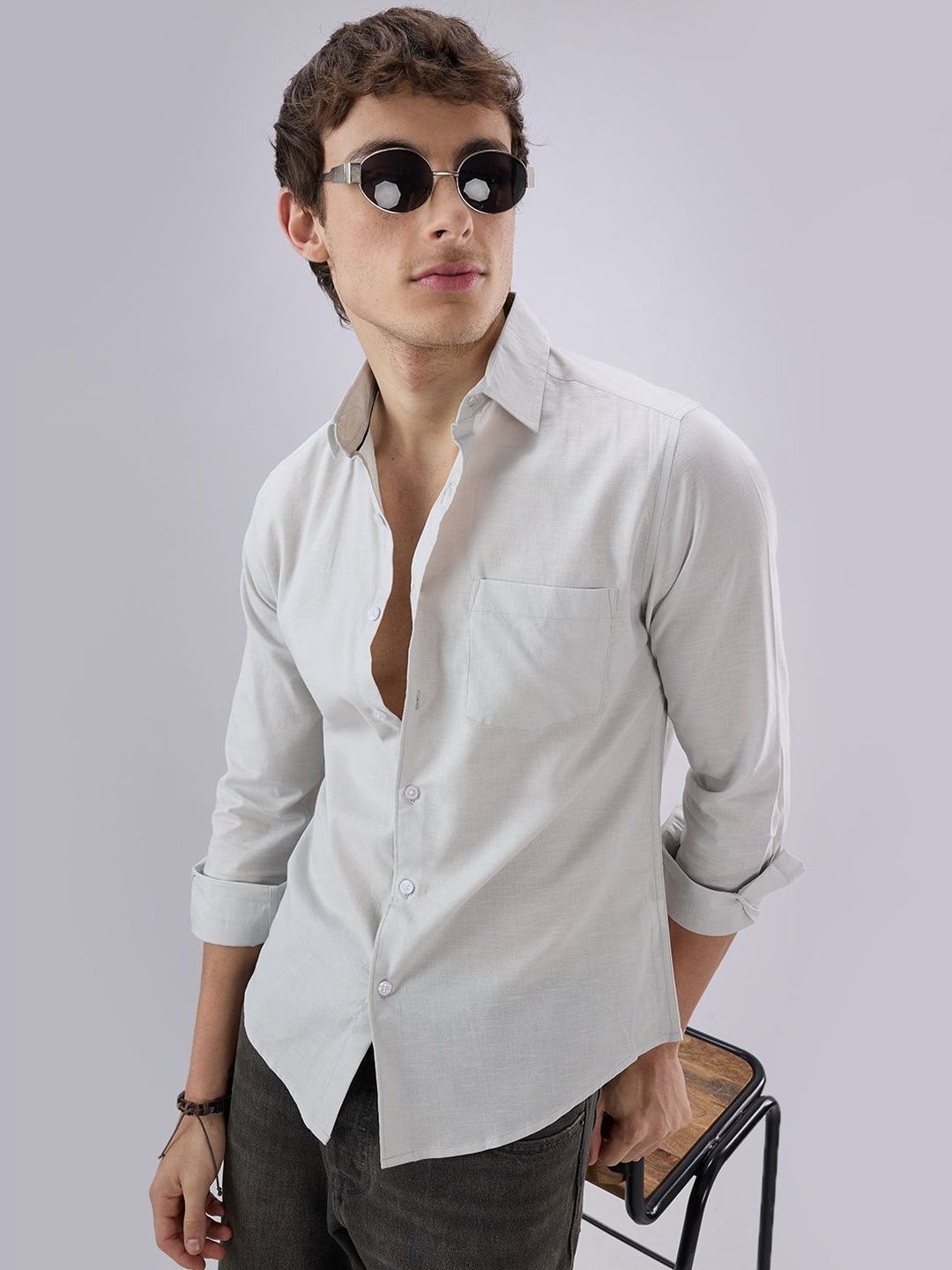 VASTRADO Cloud Cotton Long Sleeves Slim Fit Shirt