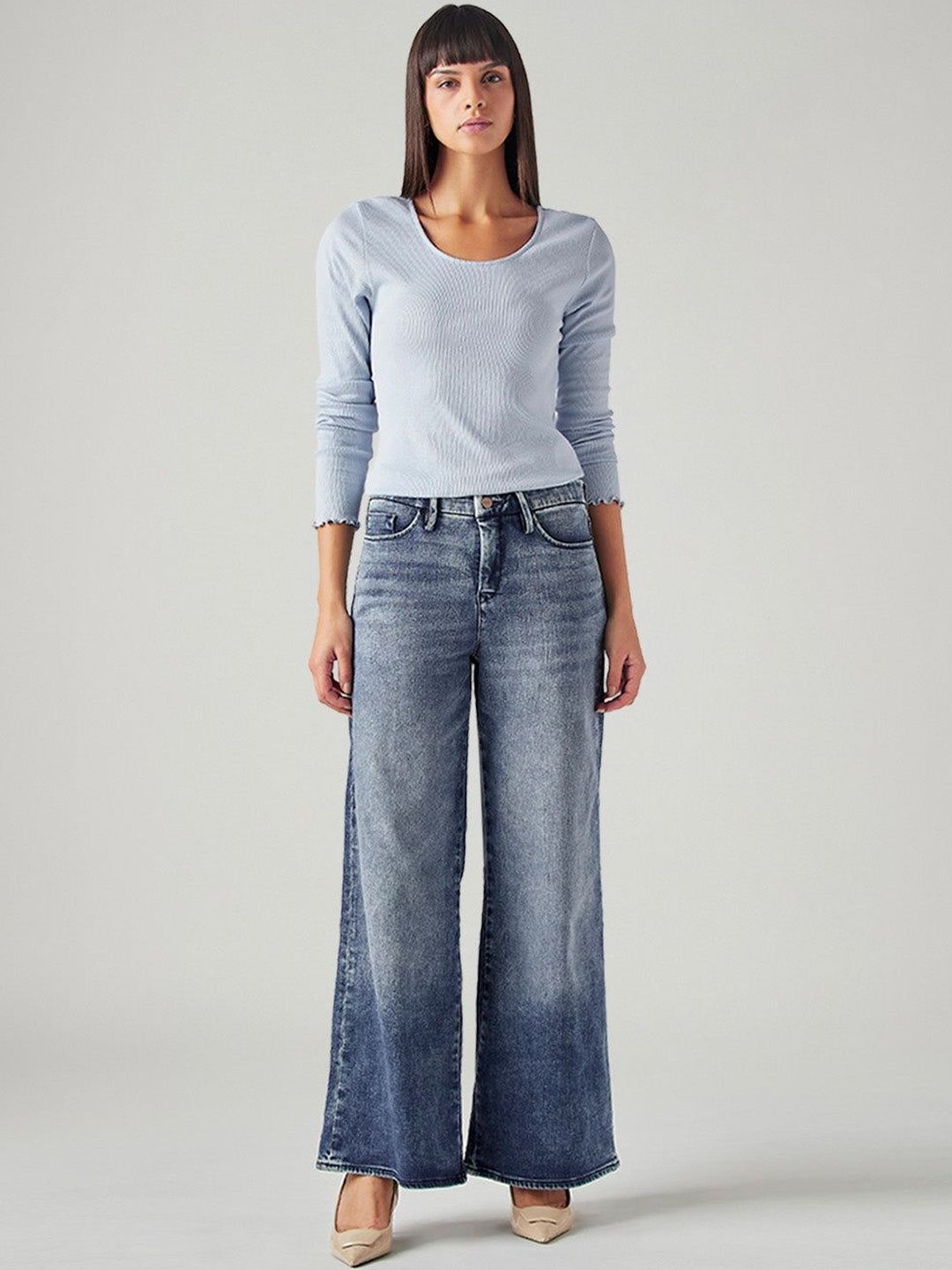 318 Blue Bootcut Fit Mid Rise Redloop Jeans