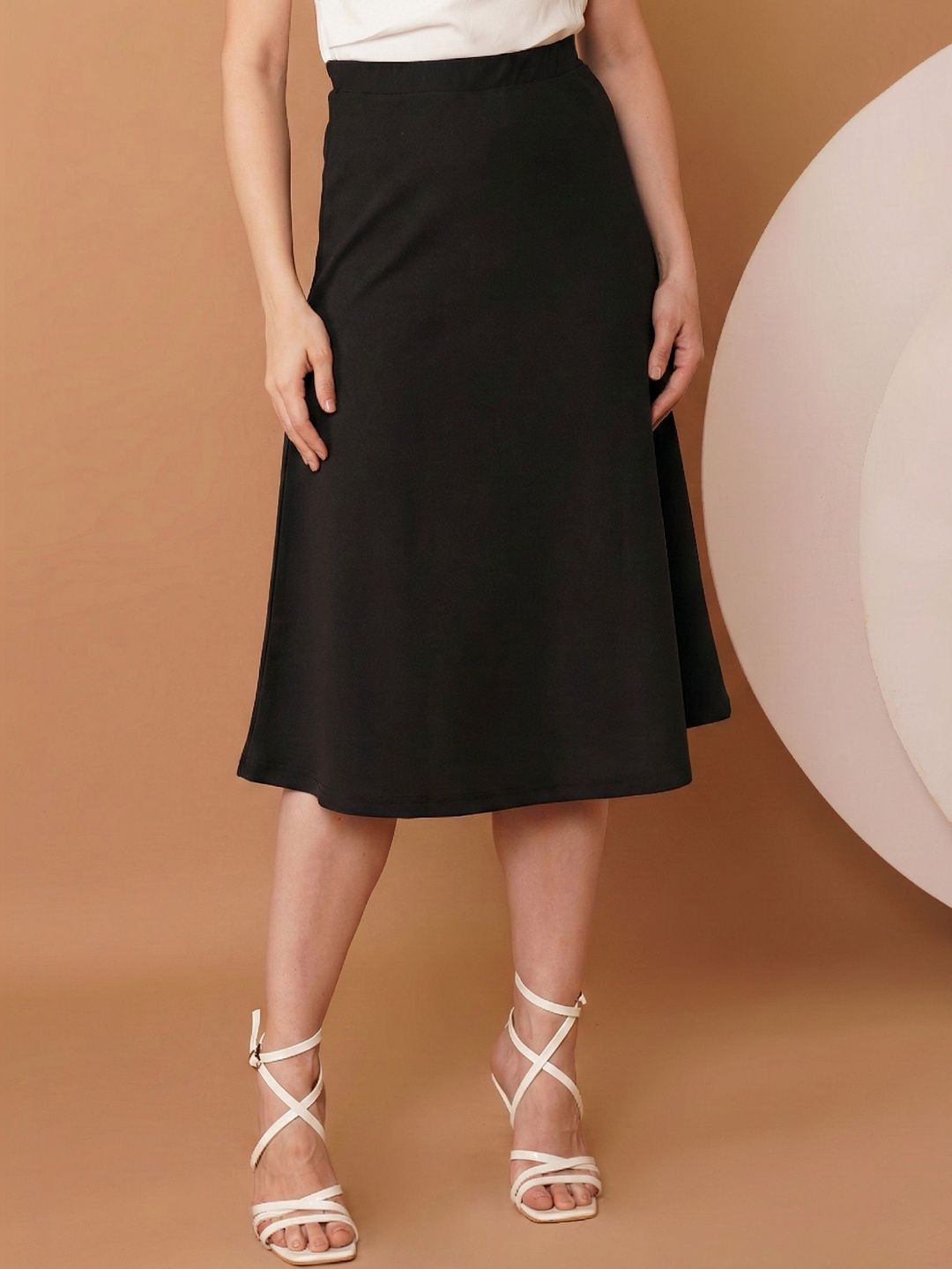 Chemistry Women Scuba Midi A-Line Skirt