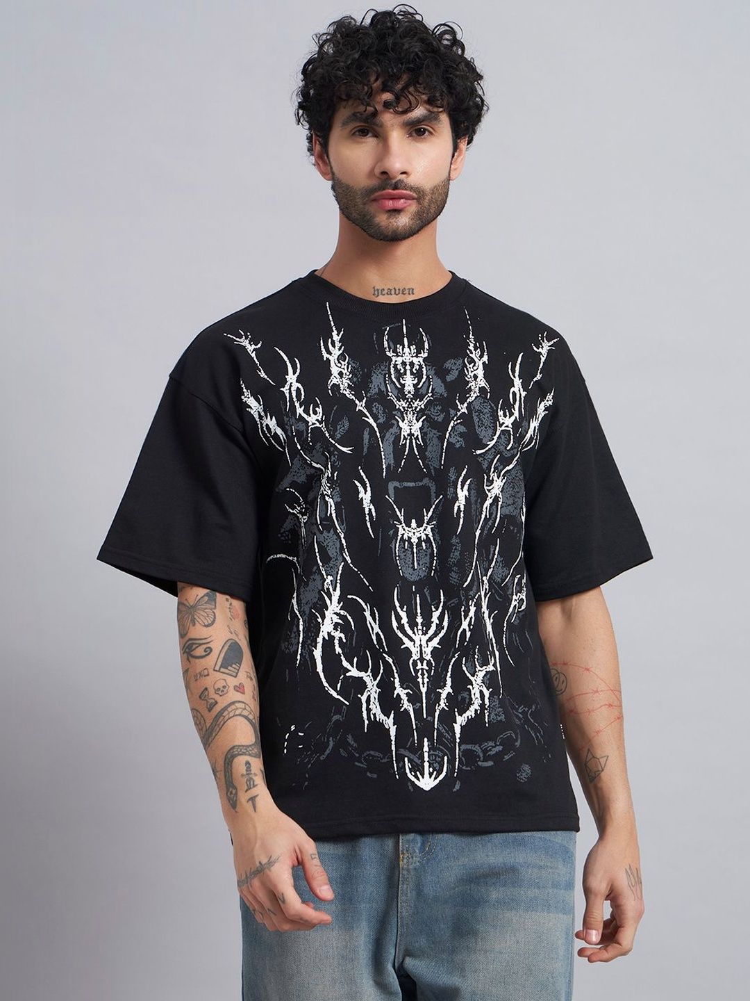 ZEN1 FASHION Men Oversized Graphic T-shirt