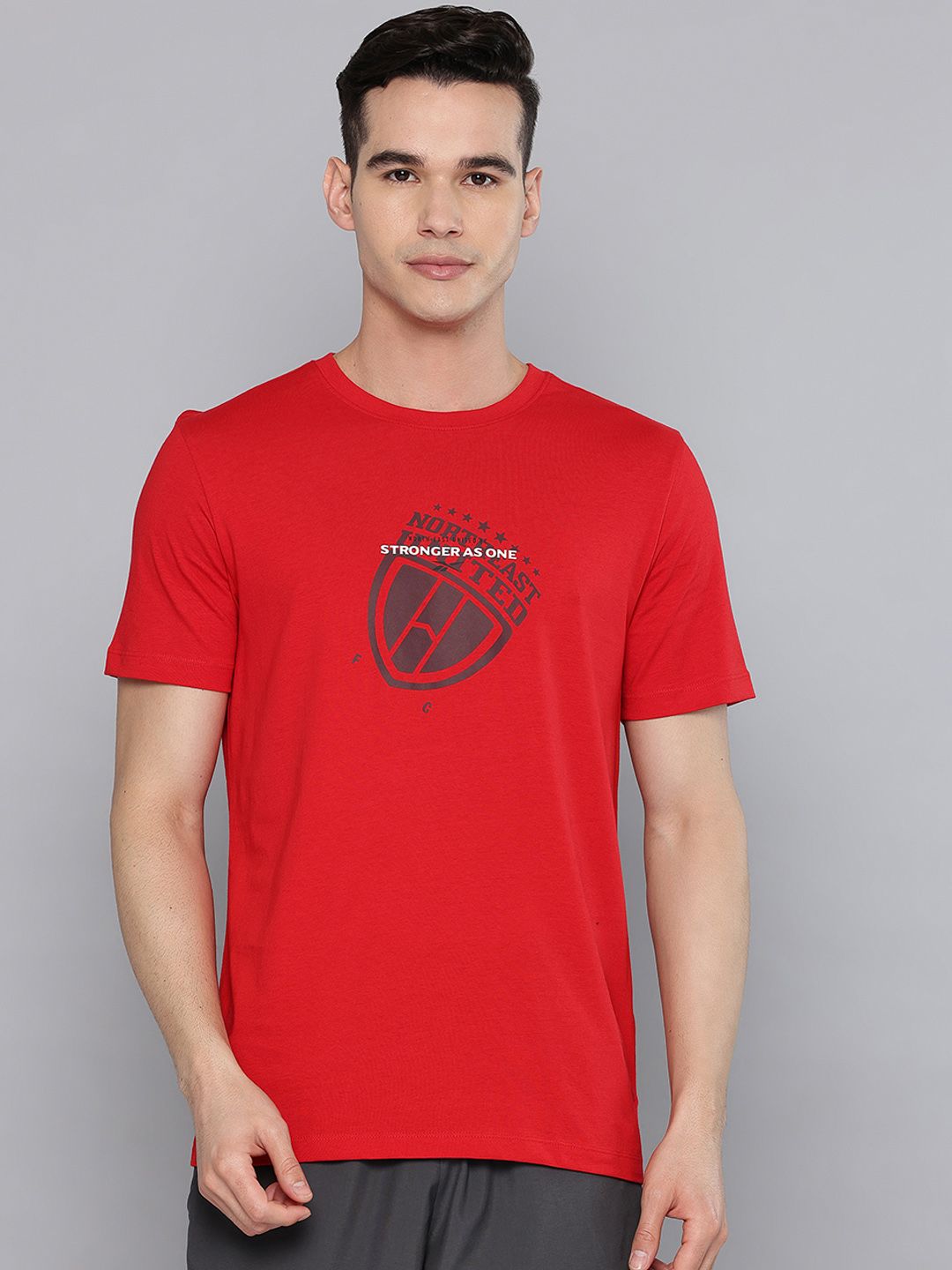 Reebok Typography Printed Pure Cotton T-shirt