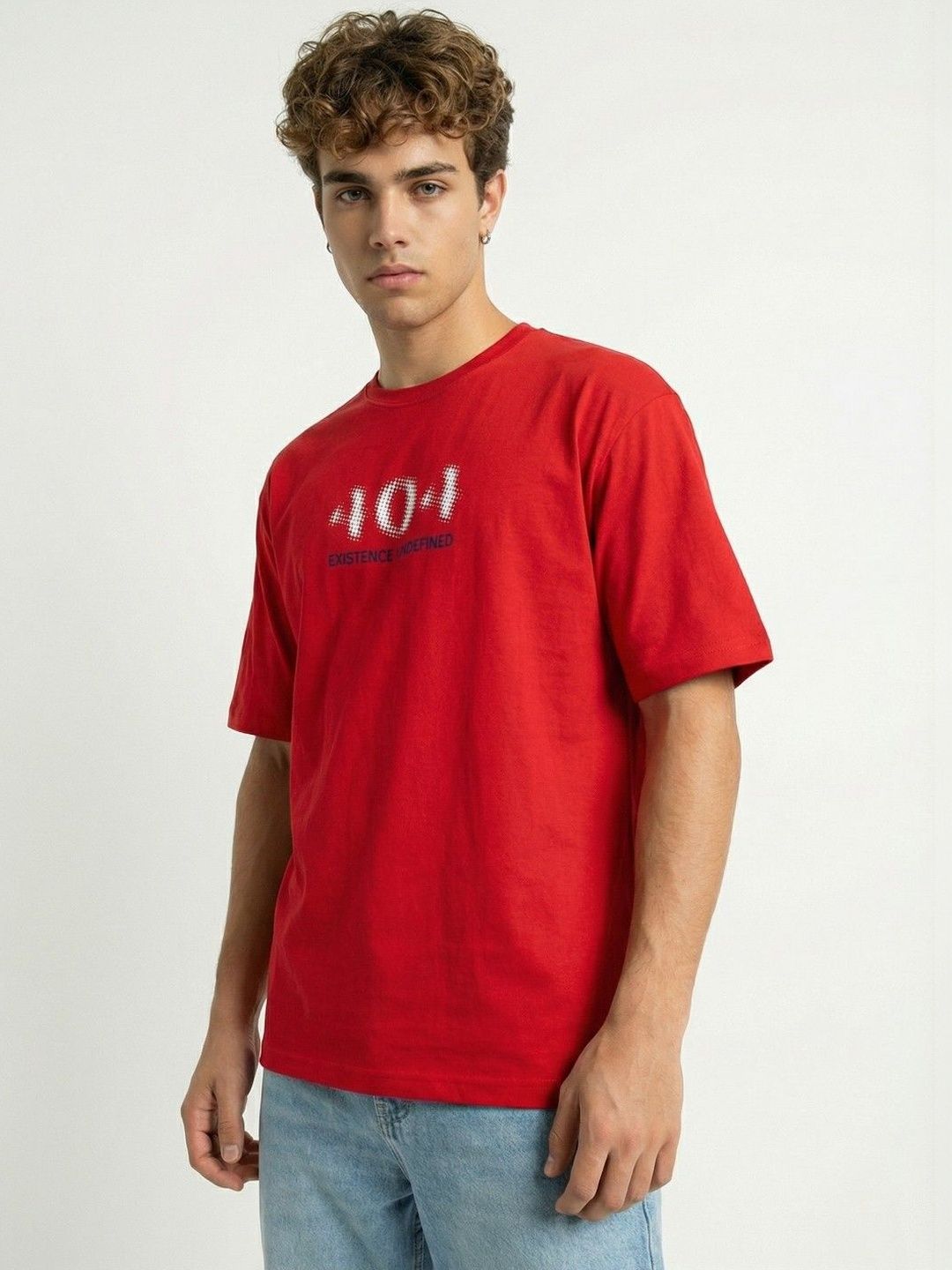 glitchez Men Typography Printed T-shirt