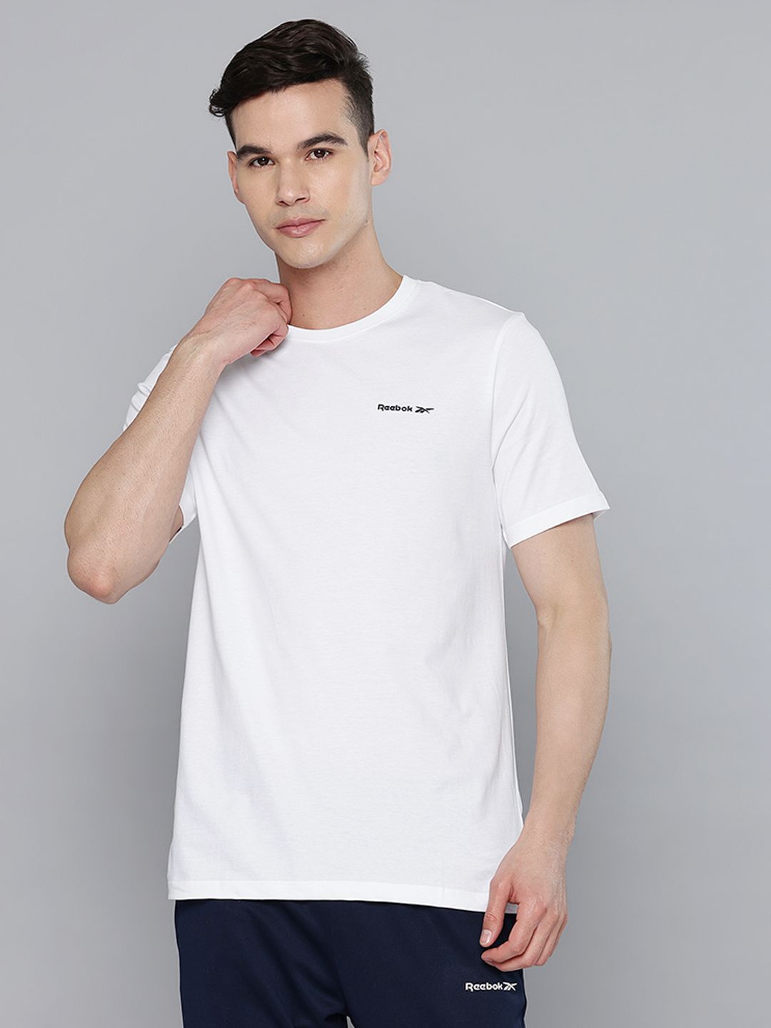 Reebok Brand Logo Printed Pure Cotton T-shirt