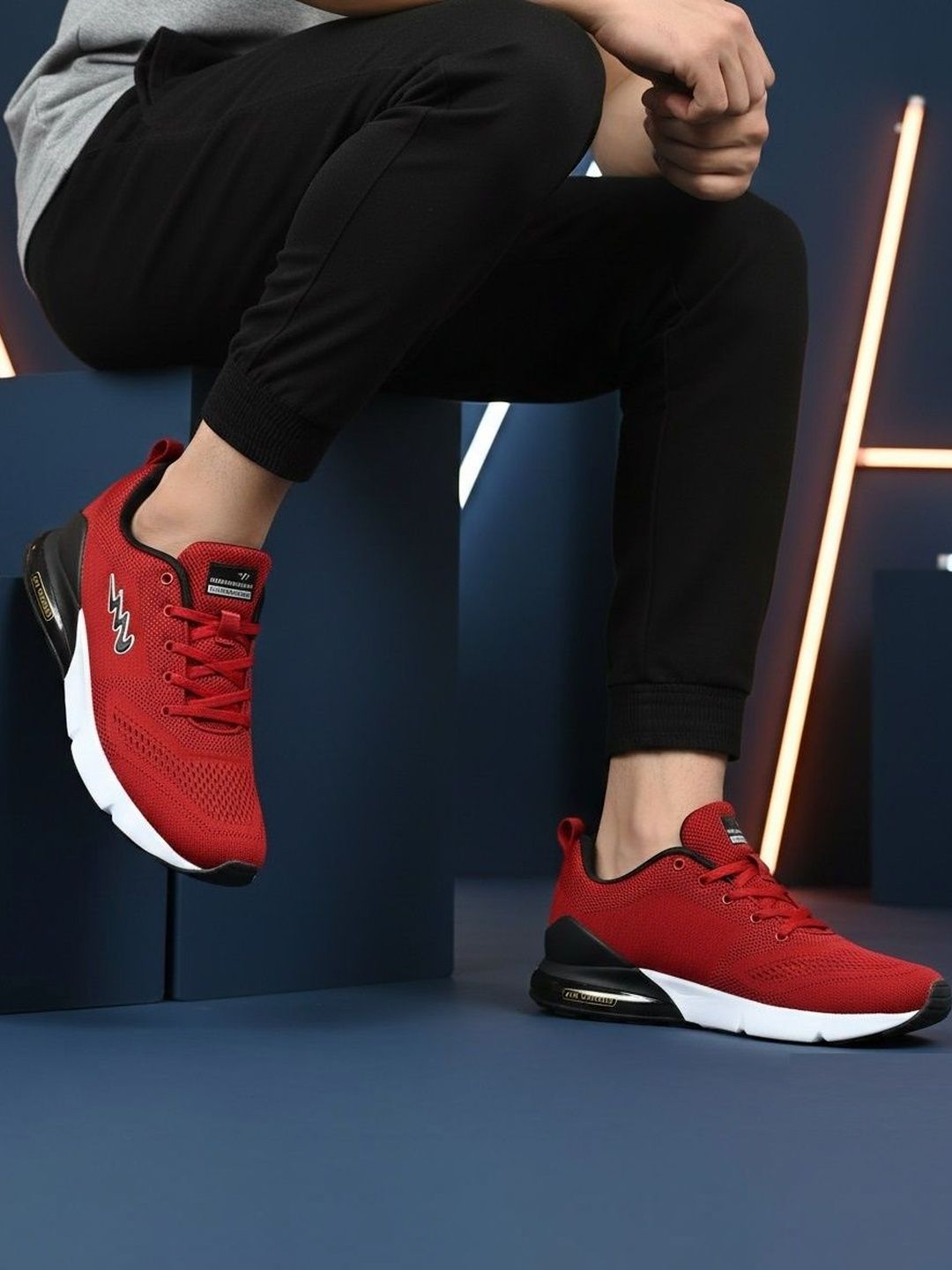 WILD LEOPARD Men Mesh Running Non-Marking Shoes