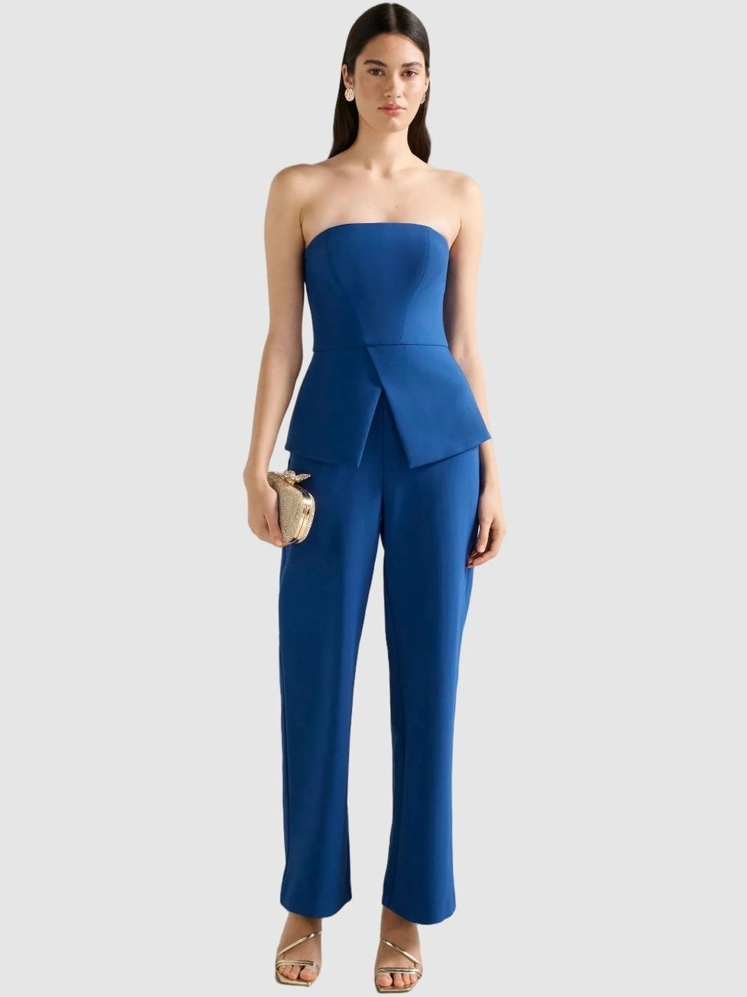 Off-Shoulder Basic Jumpsuit