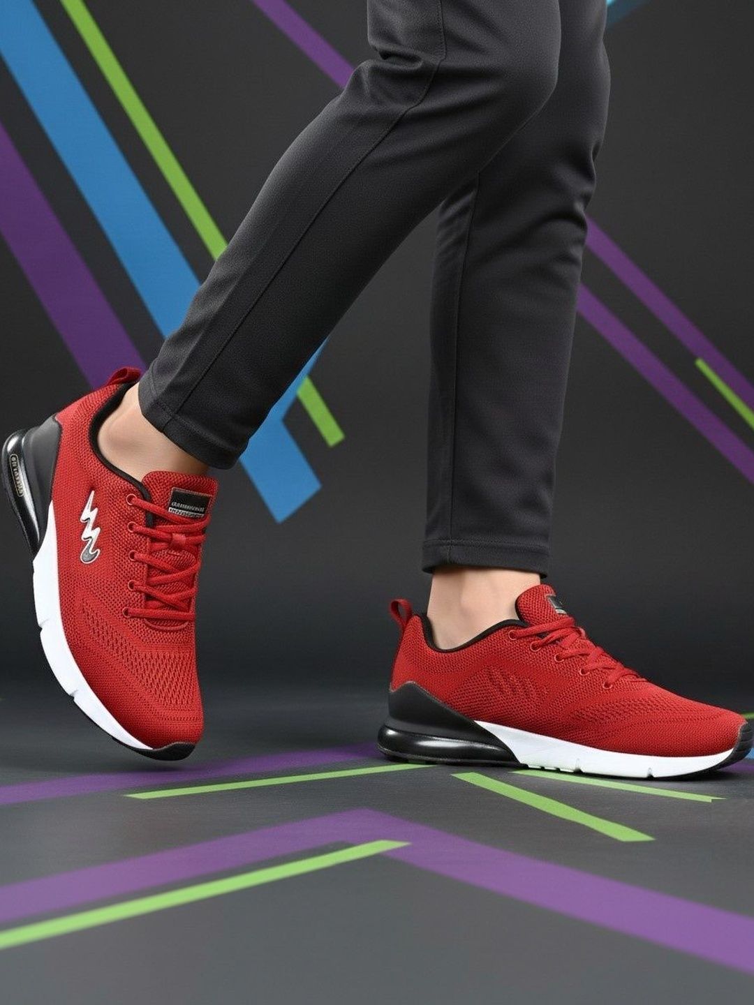 WILD LEOPARD Men Mesh Running Non-Marking Shoes