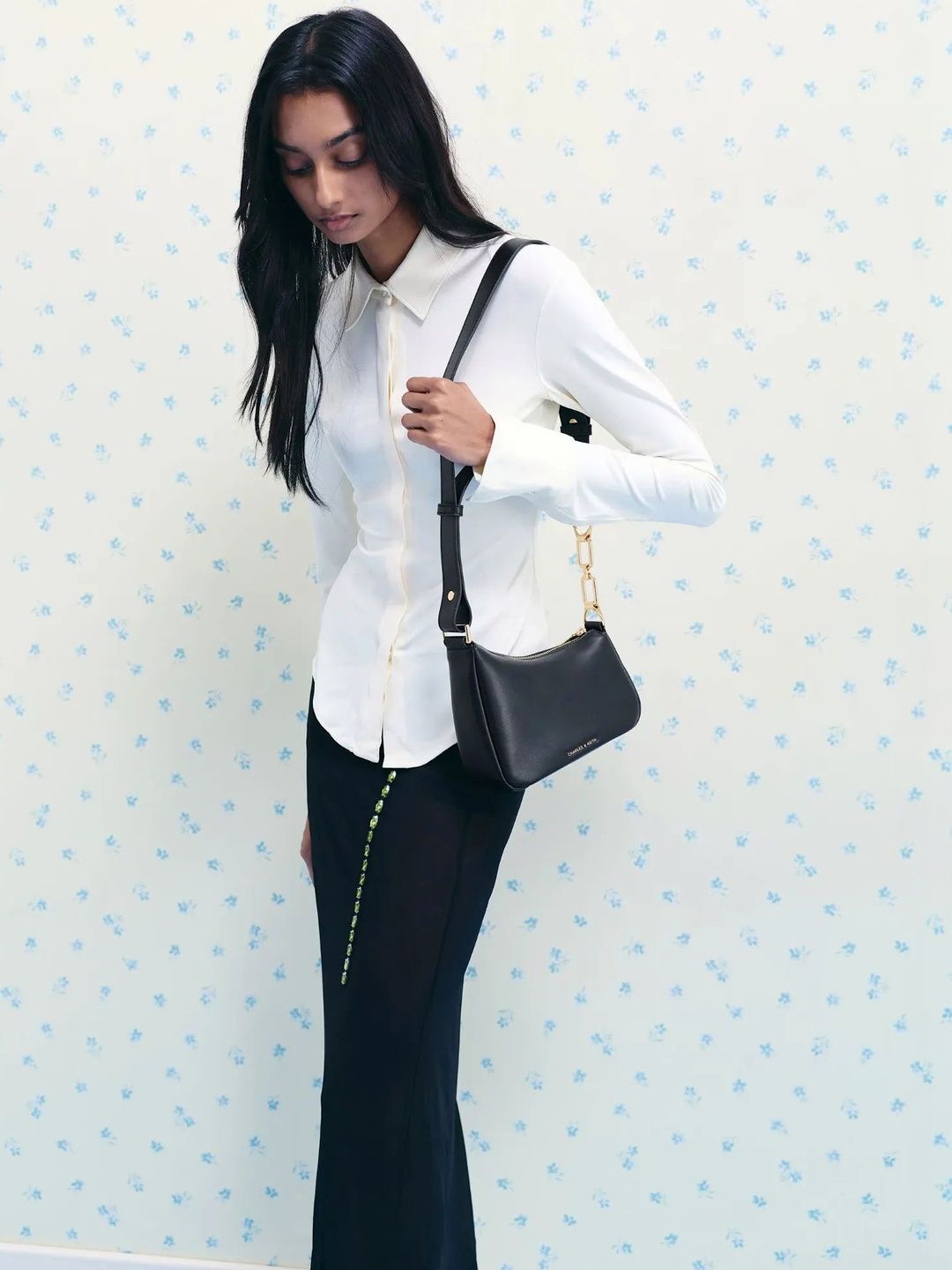 Mini Agatha Chain-Accent Shoulder Bag
