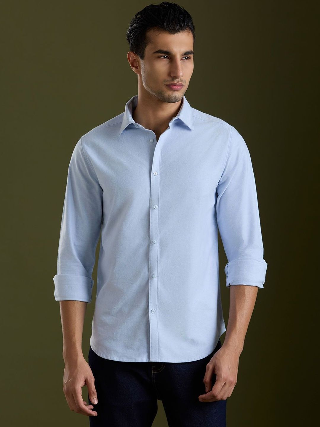 Mast & Harbour Mens Solid Regular Fit Casual Shirt