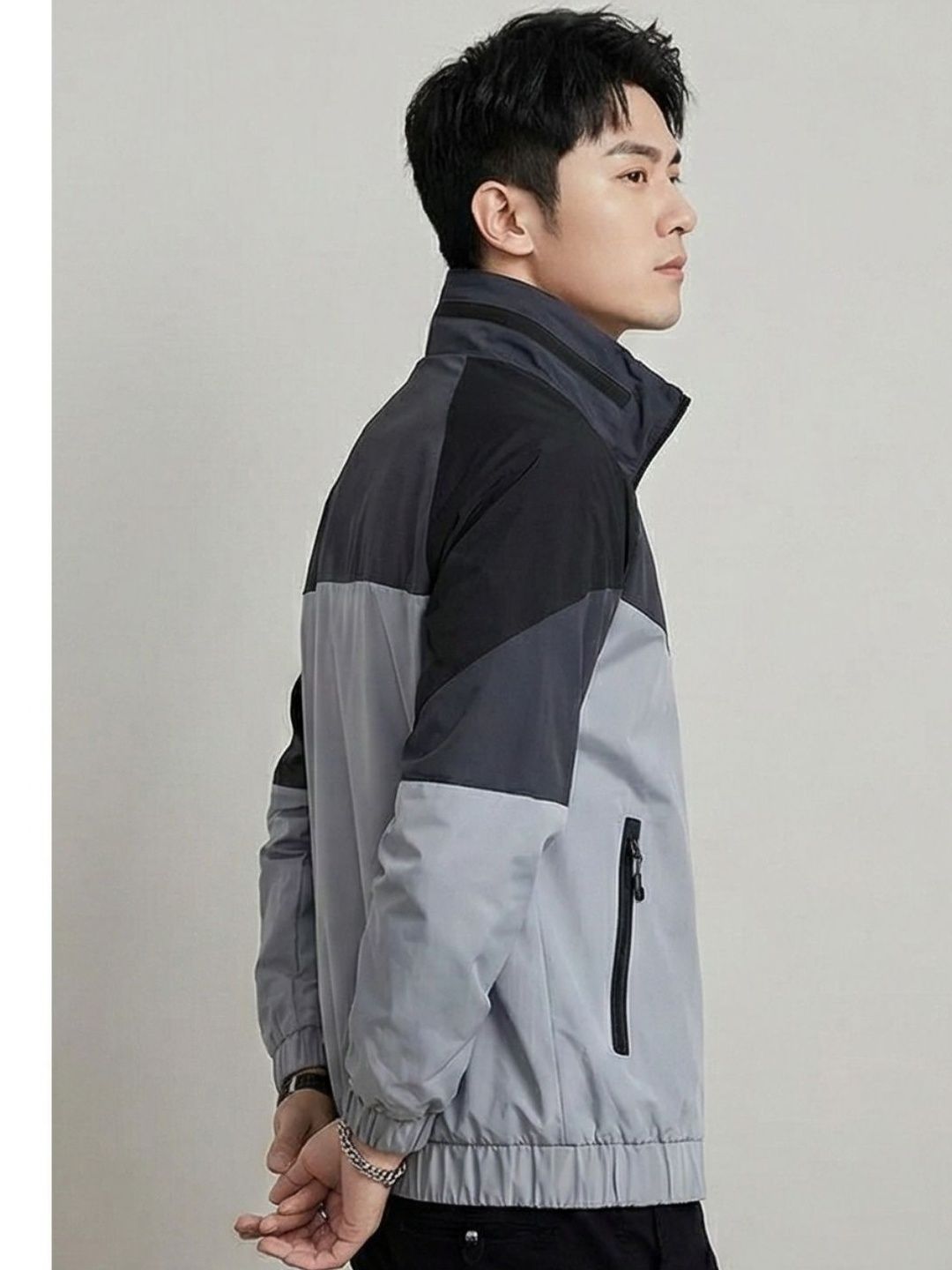 MIA FASHION Men Colourblocked Lightweight Sporty Jacket