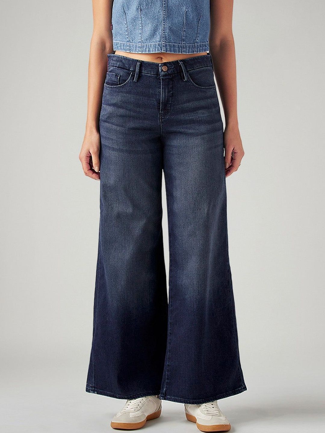 318 Dark-Blue Bootcut Fit Mid Rise Redloop Jeans