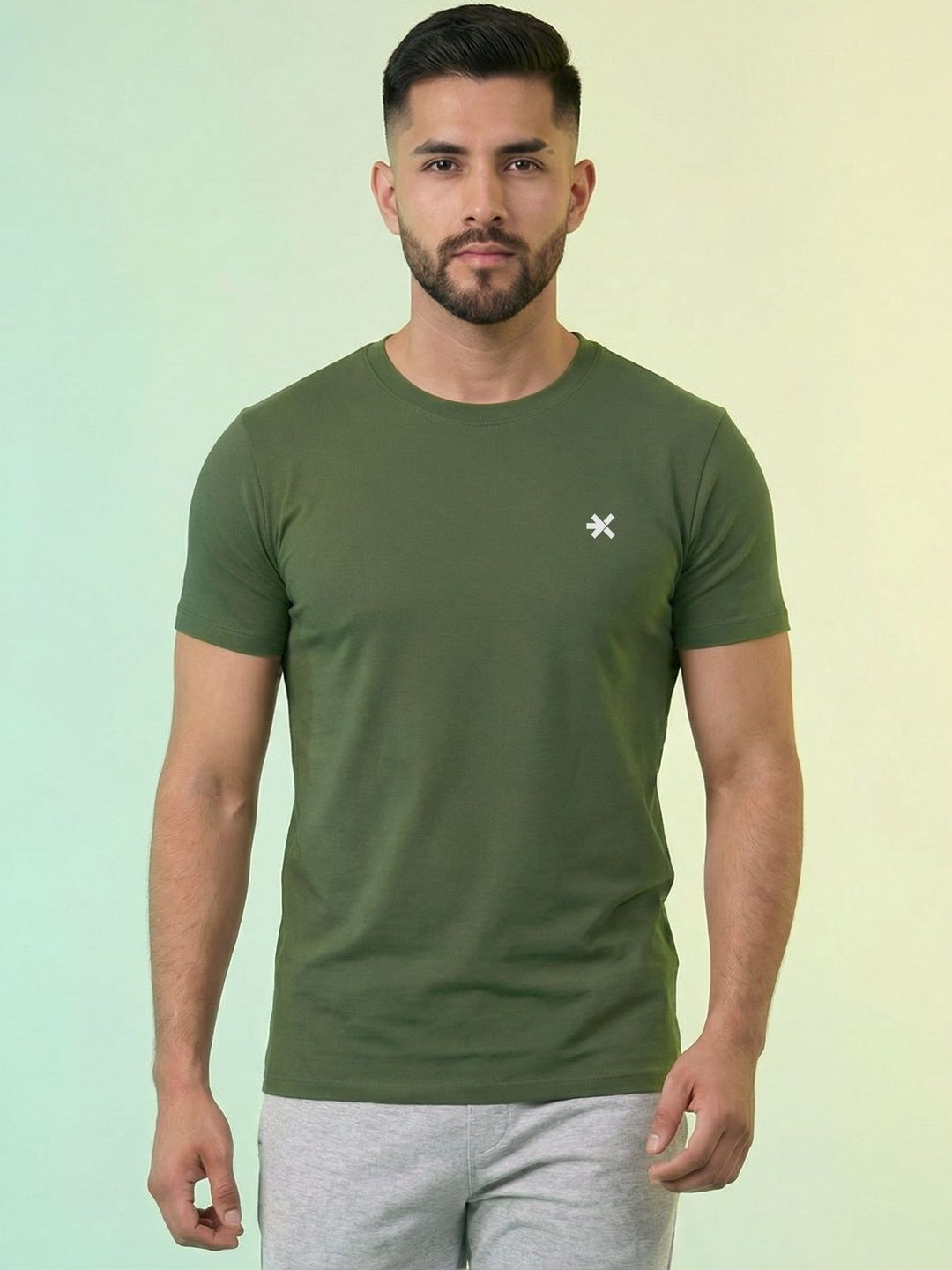 HRX by Hrithik Roshan Men Brand Logo Pure Cotton Blend T-shirt