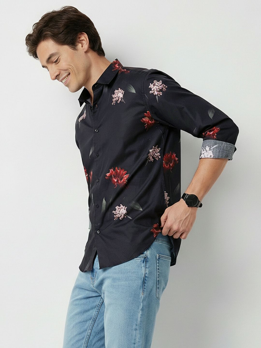Mast & Harbour Men Floral Printed Casual Shirt