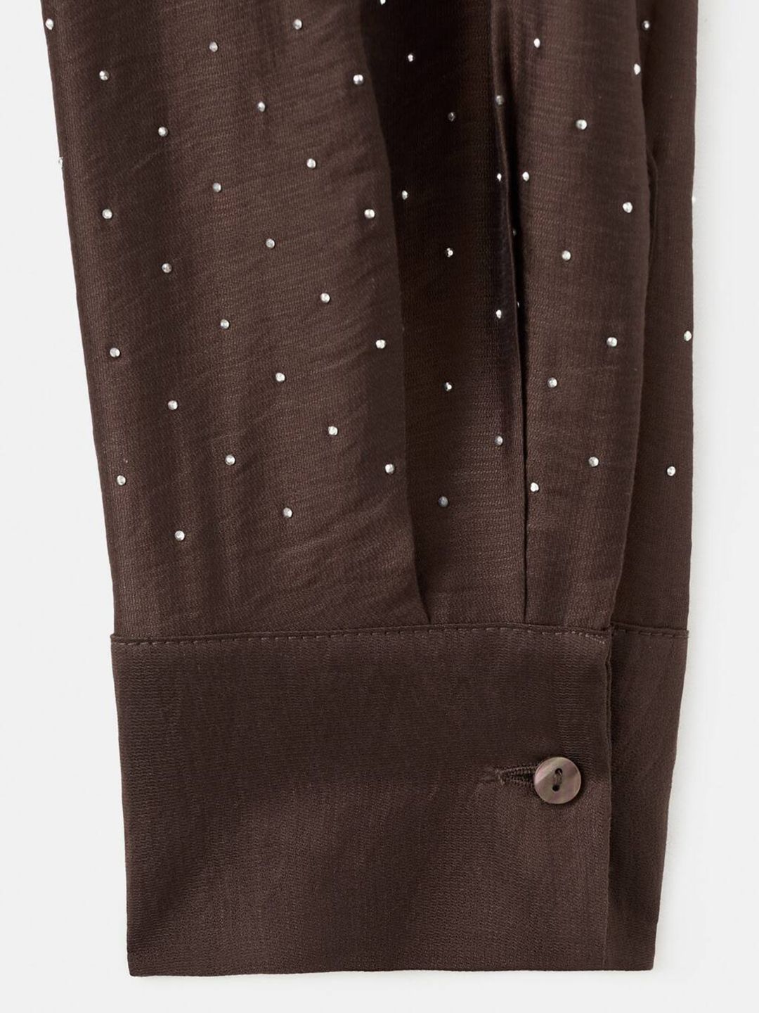 Rhinestone Embellished Casual Shirt
