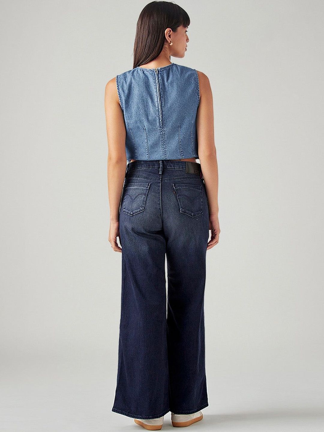 318 Dark-Blue Bootcut Fit Mid Rise Redloop Jeans