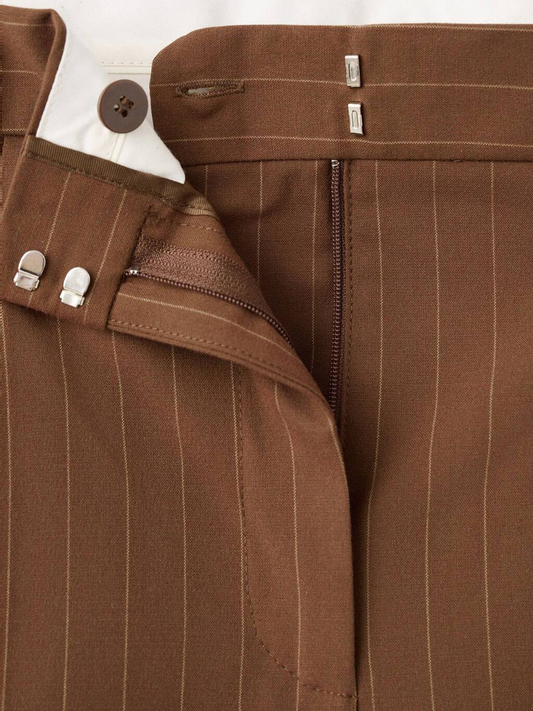 Self Striped Mid-Rise Above Knee Bermuda Shorts