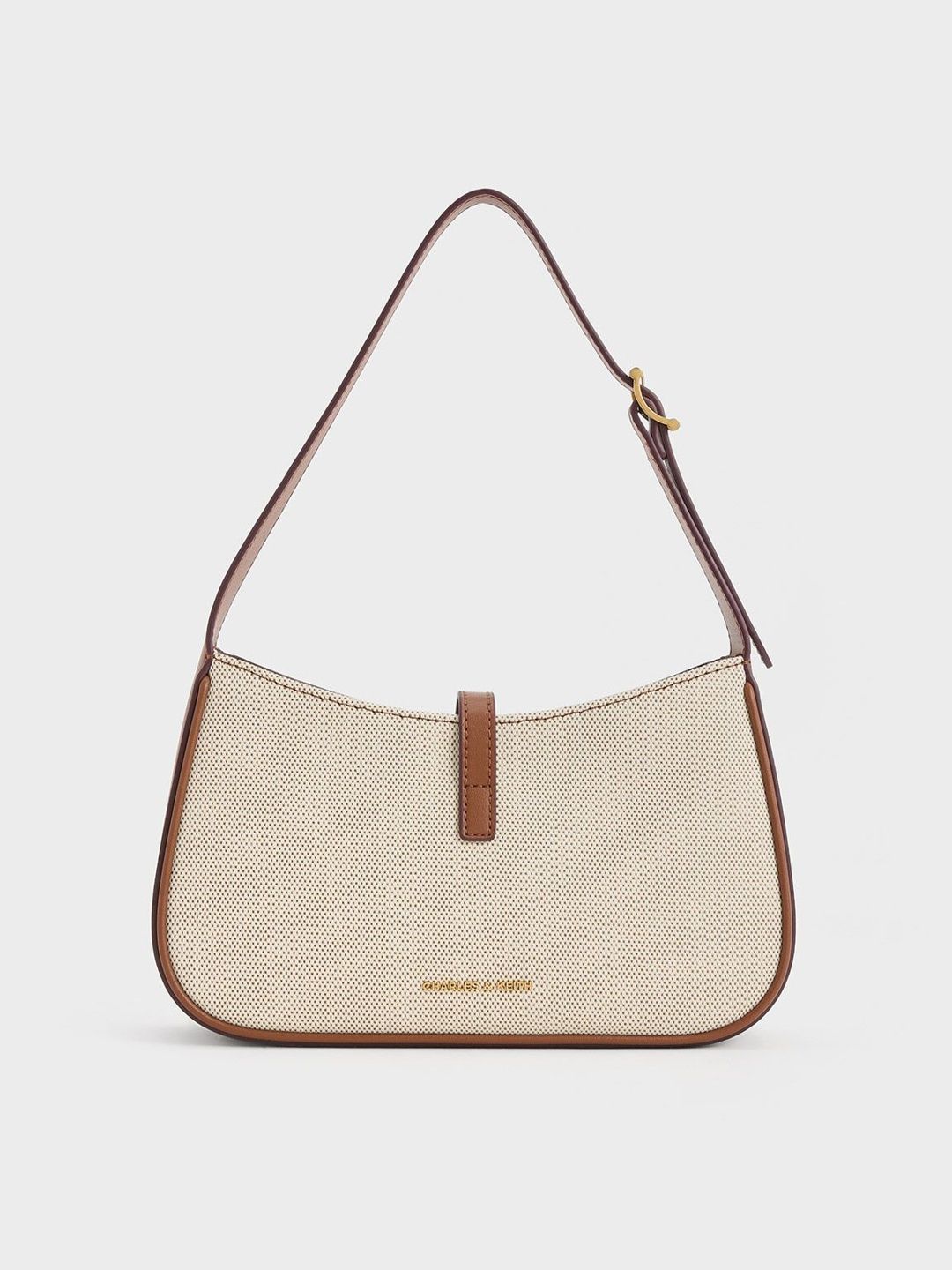 Cesia Canvas Metallic Accent Shoulder Bag