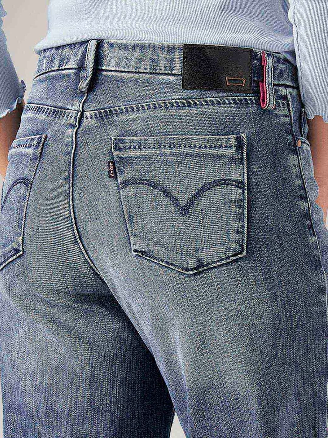 318 Blue Bootcut Fit Mid Rise Redloop Jeans