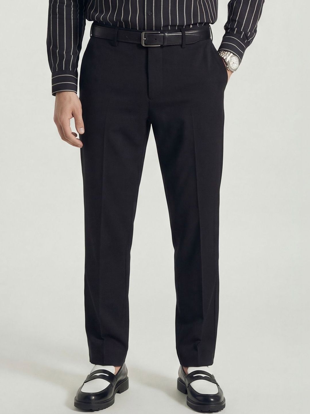 HIGHLANDER Men Slim Fit Easy Wash Trousers