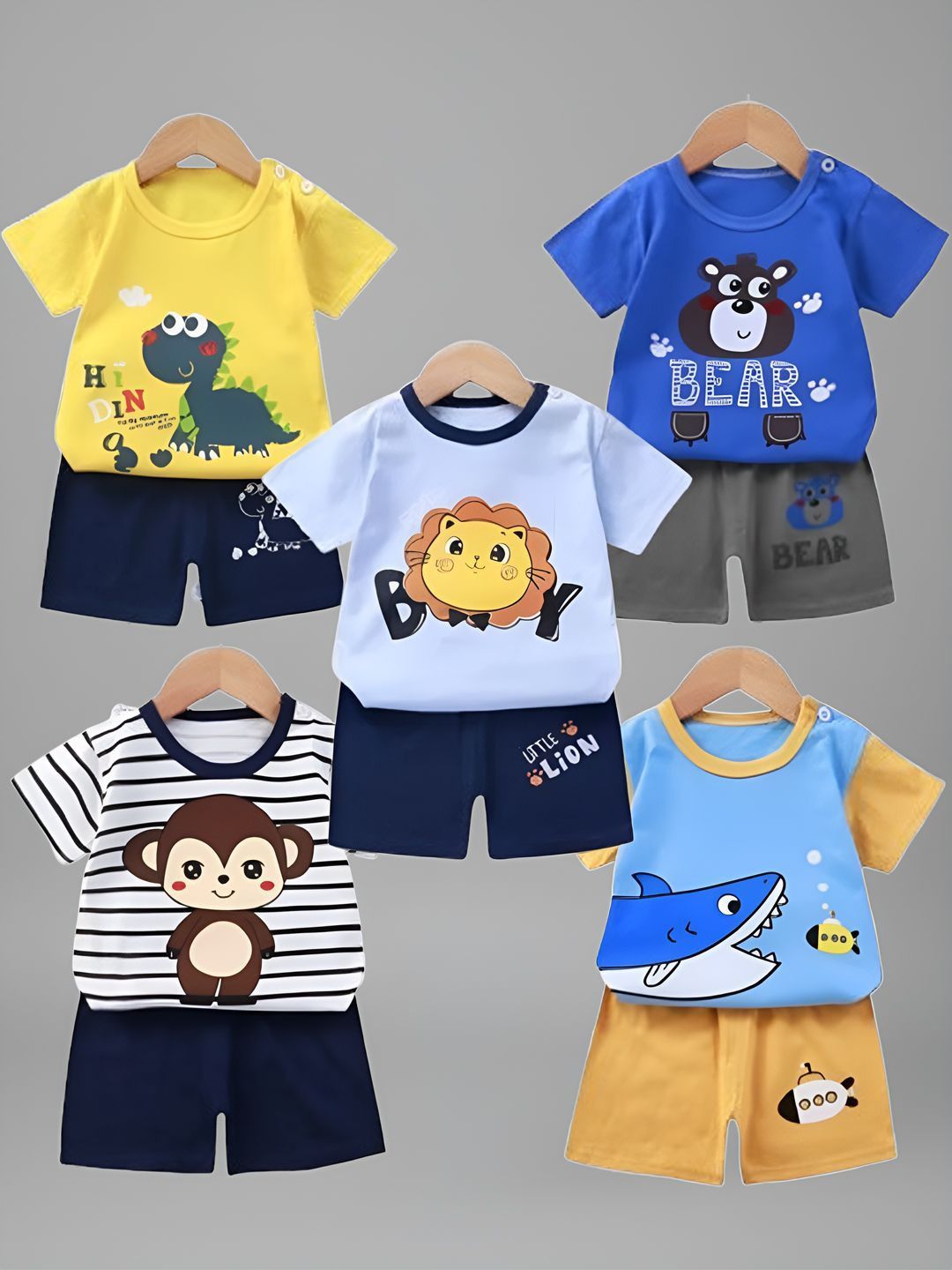 PY PINKYOU Unisex Kids Printed T-shirt with Shorts