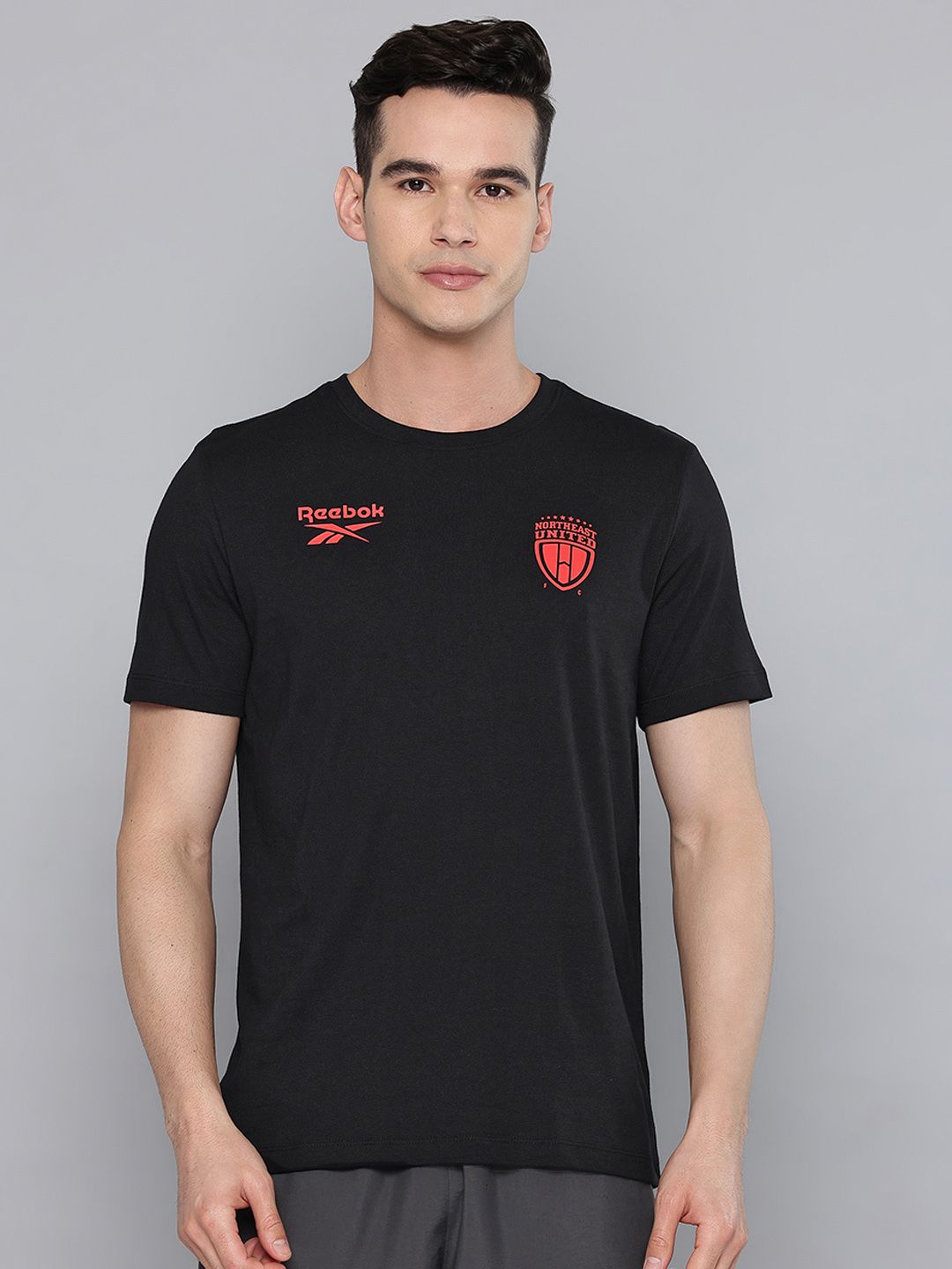 Reebok Brand Logo Printed Pure Cotton T-shirt