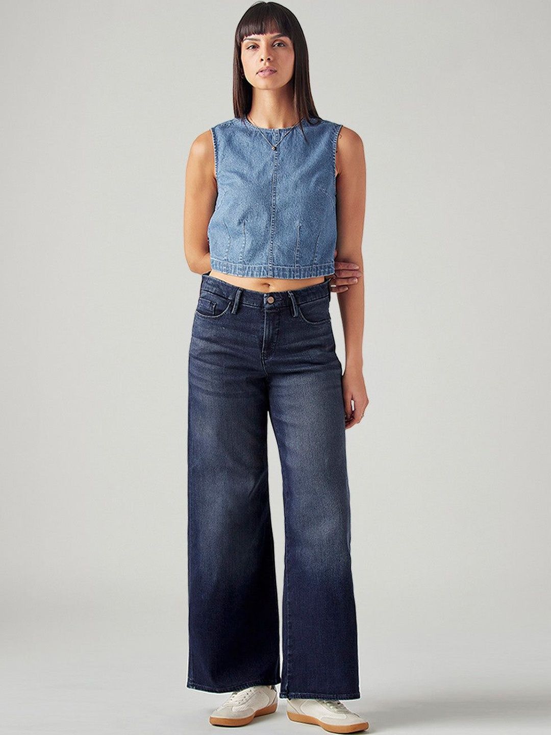 318 Dark-Blue Bootcut Fit Mid Rise Redloop Jeans