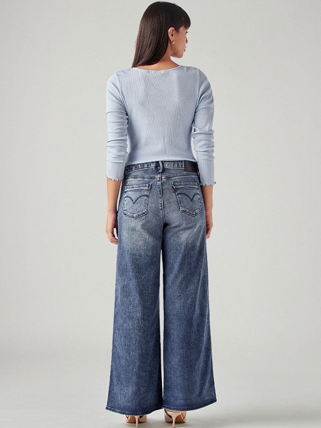 318 Blue Bootcut Fit Mid Rise Redloop Jeans