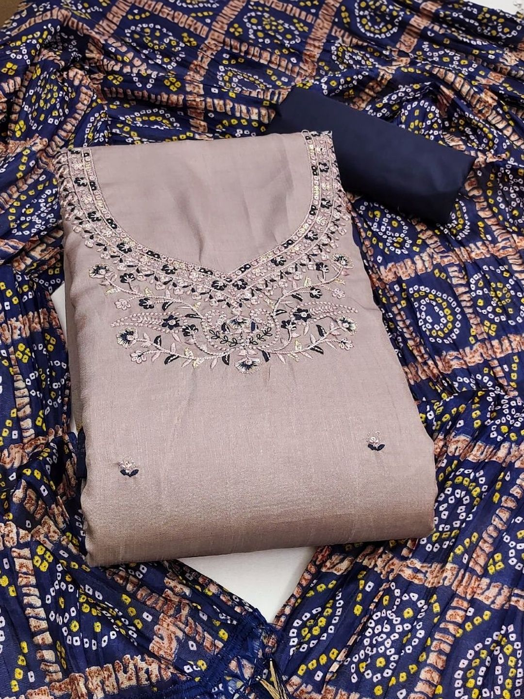 KALINI Embroidered Unstitched Dress Material