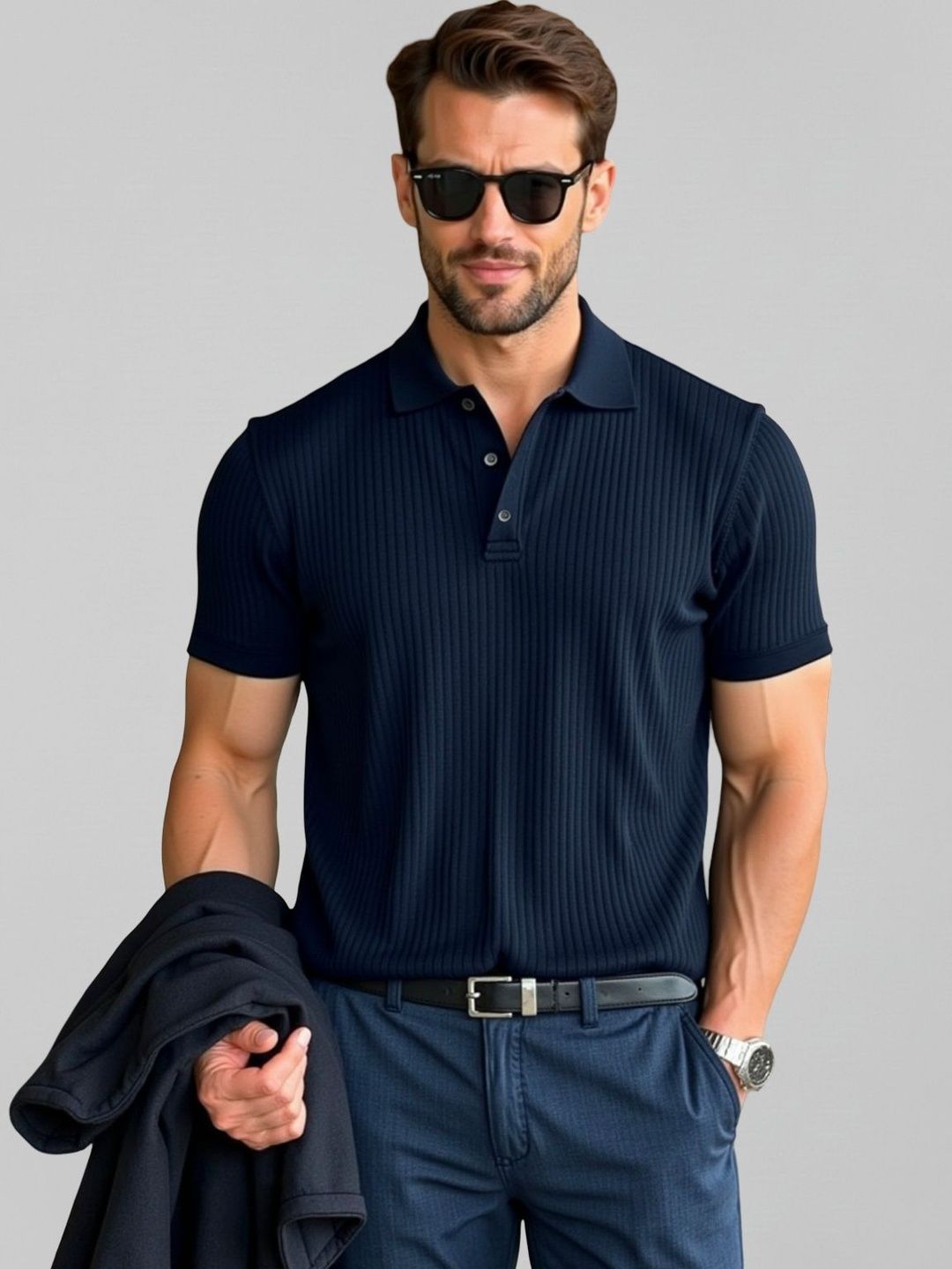 Fashion And Youth Men Polo Collar T-shirt