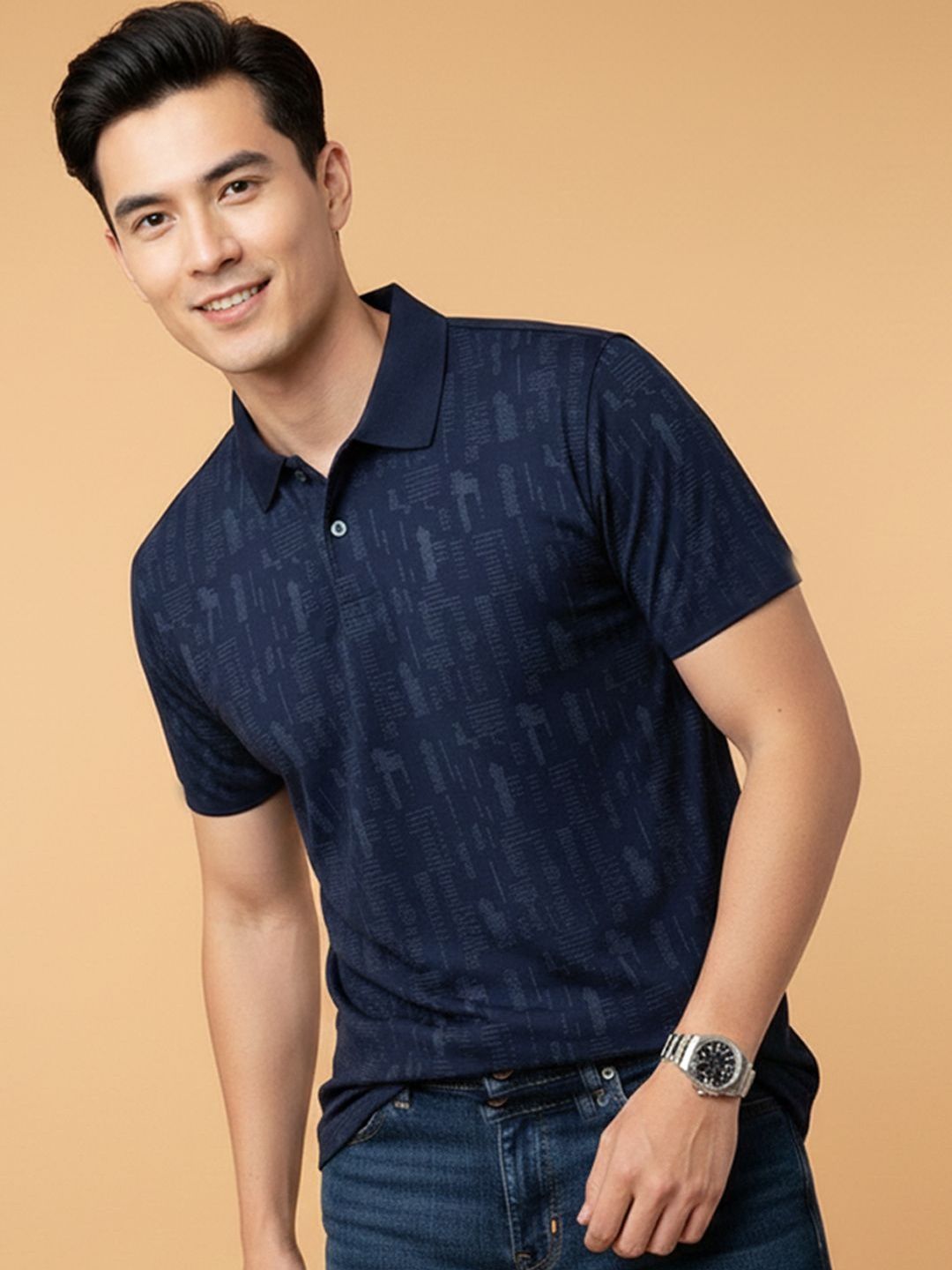 SZN Men Polo Collar T-shirt
