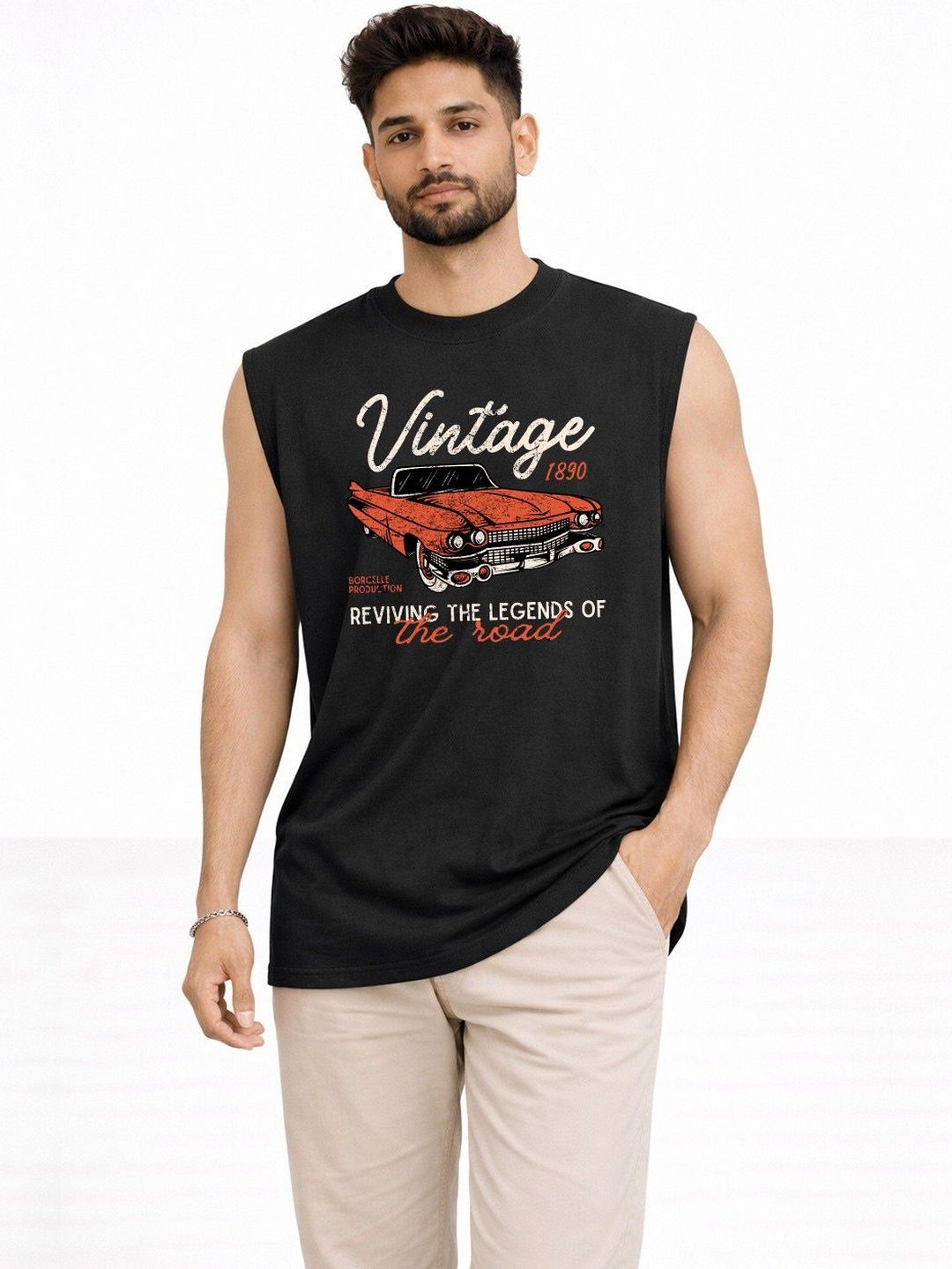 Organic Chics Printed Cotton Gym Vest