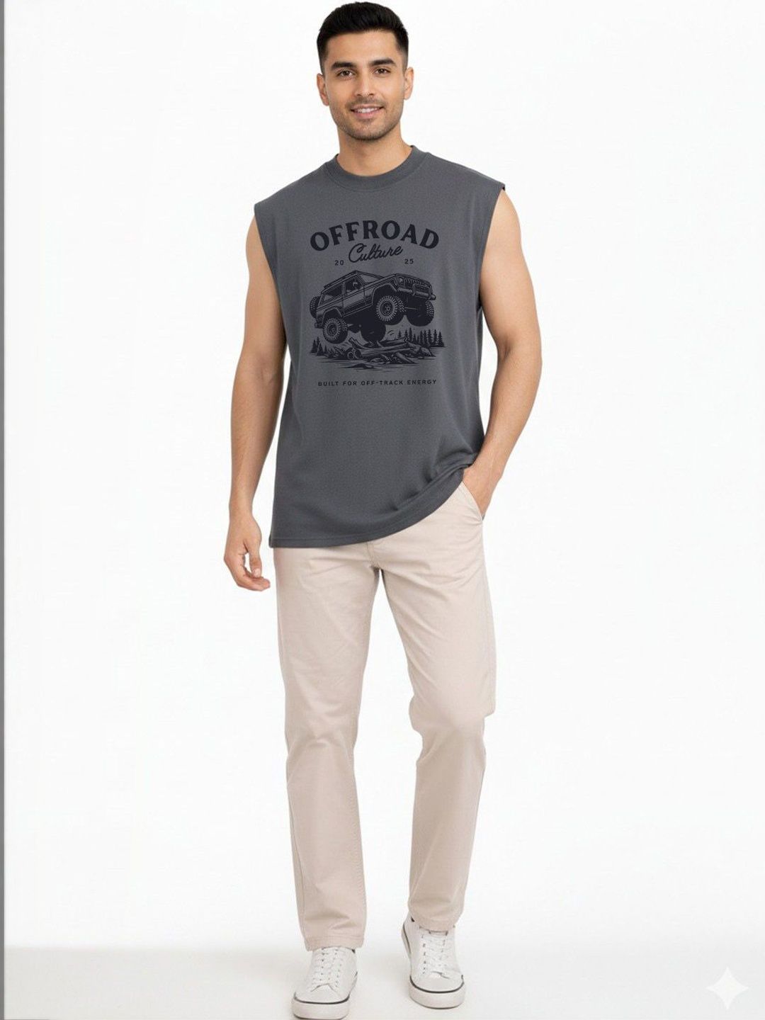 Organic Chics Printed Cotton Gym Vest