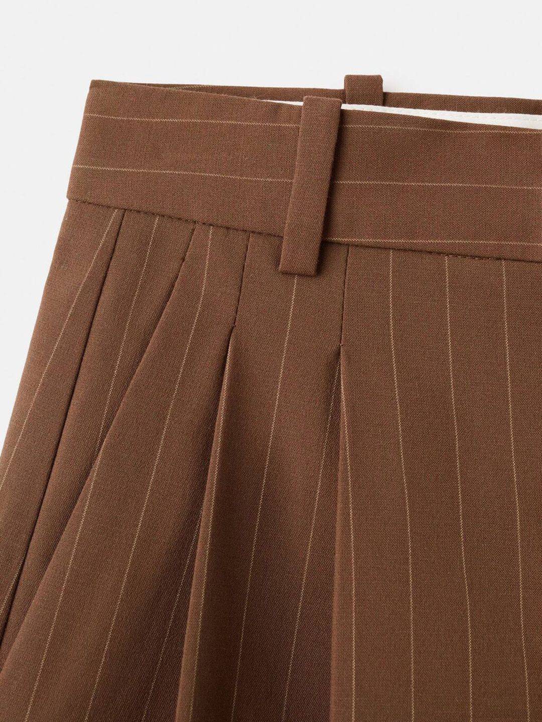 Self Striped Mid-Rise Above Knee Bermuda Shorts