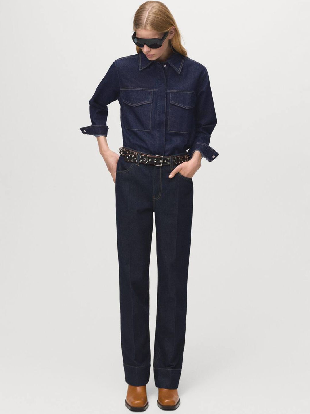 Pure Cotton Denim Casual Shirt