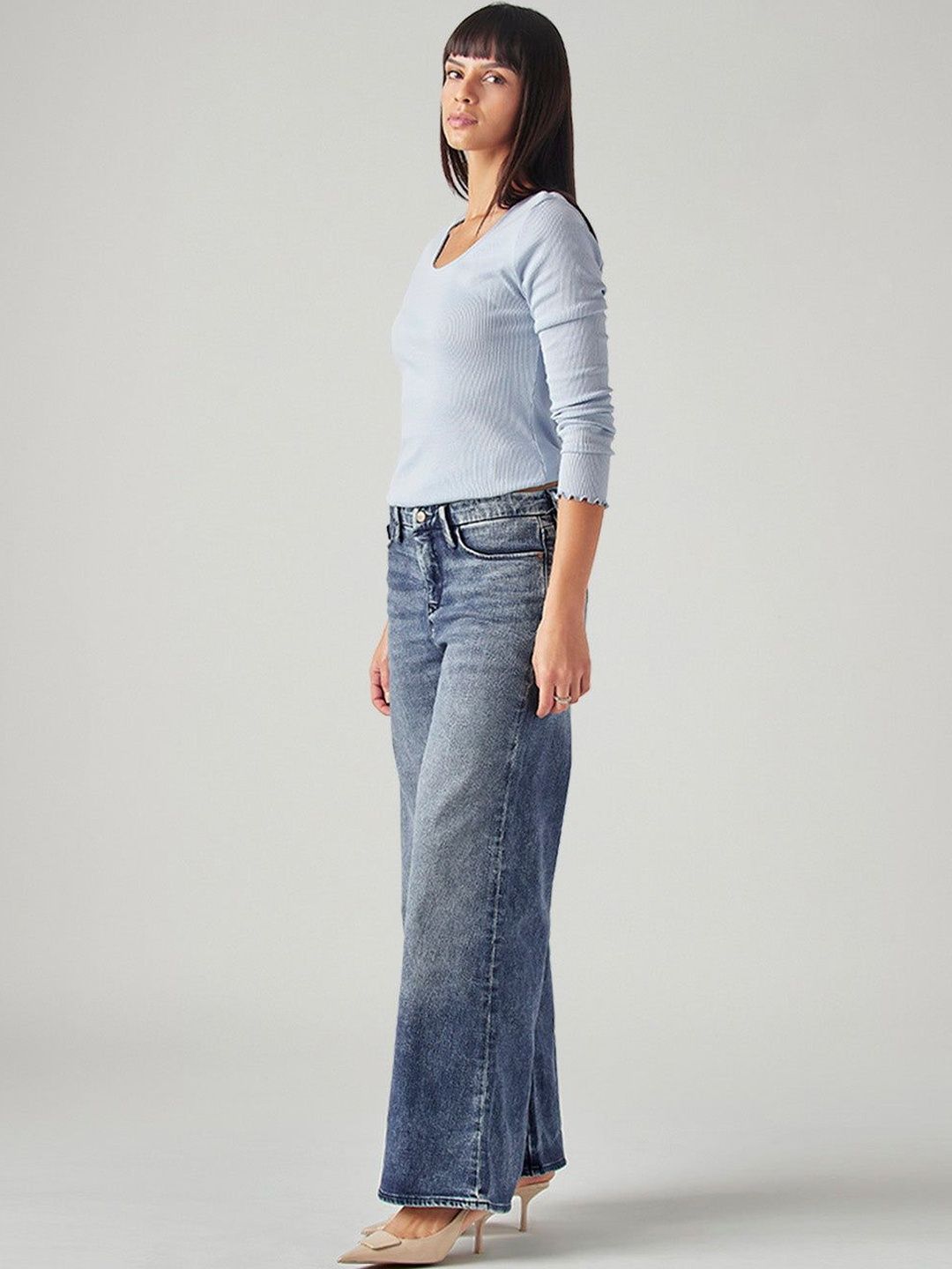 318 Blue Bootcut Fit Mid Rise Redloop Jeans