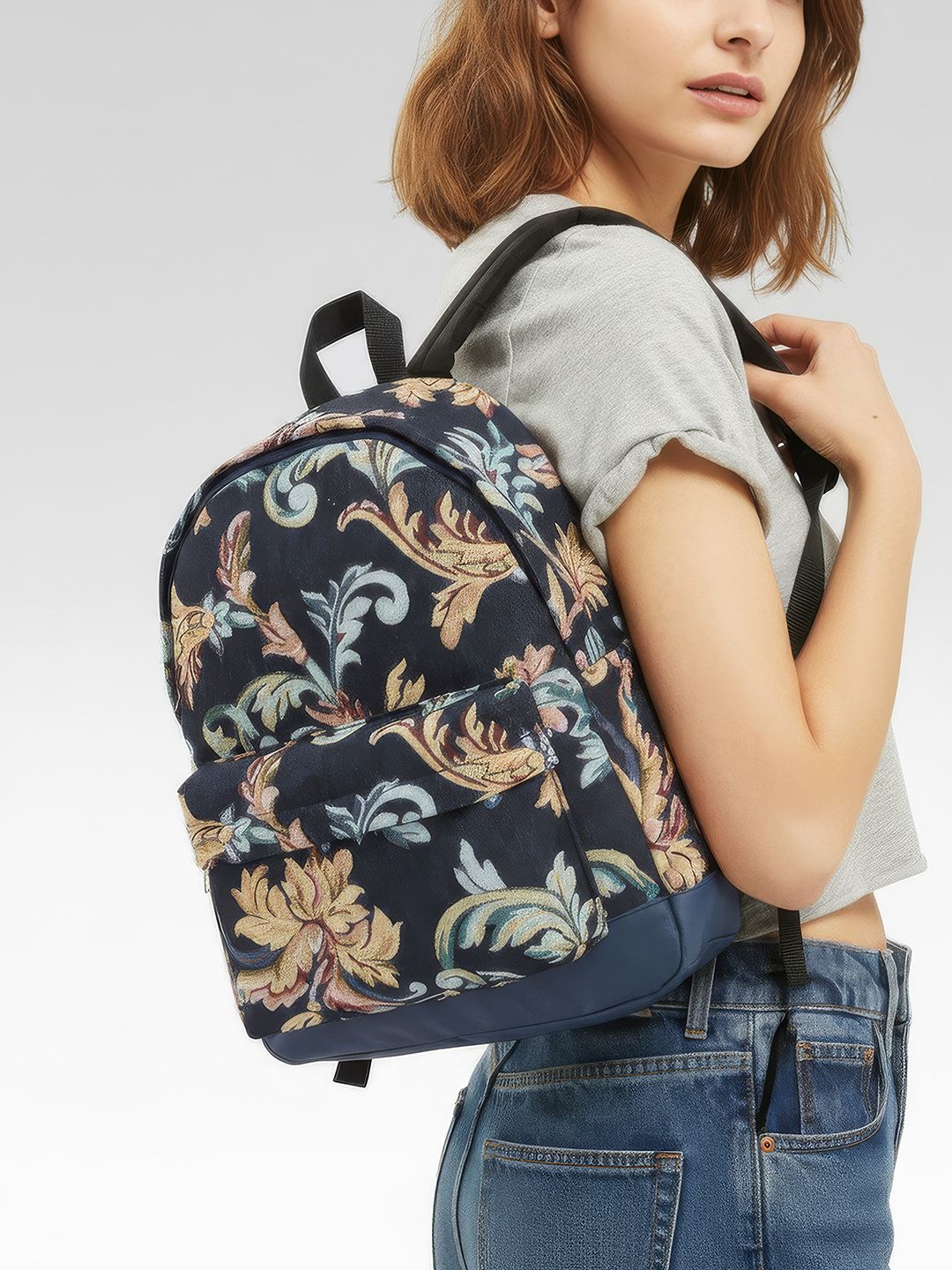 DressBerry Women Ethnic Motifs Self Design Backpack