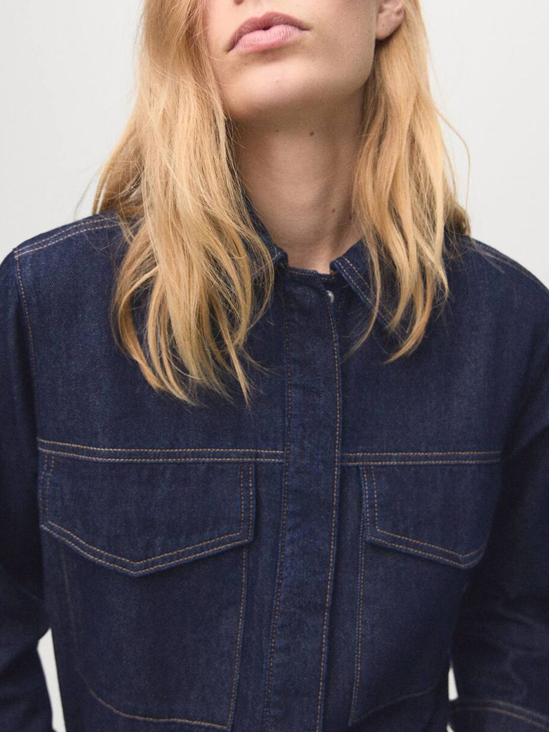 Pure Cotton Denim Casual Shirt