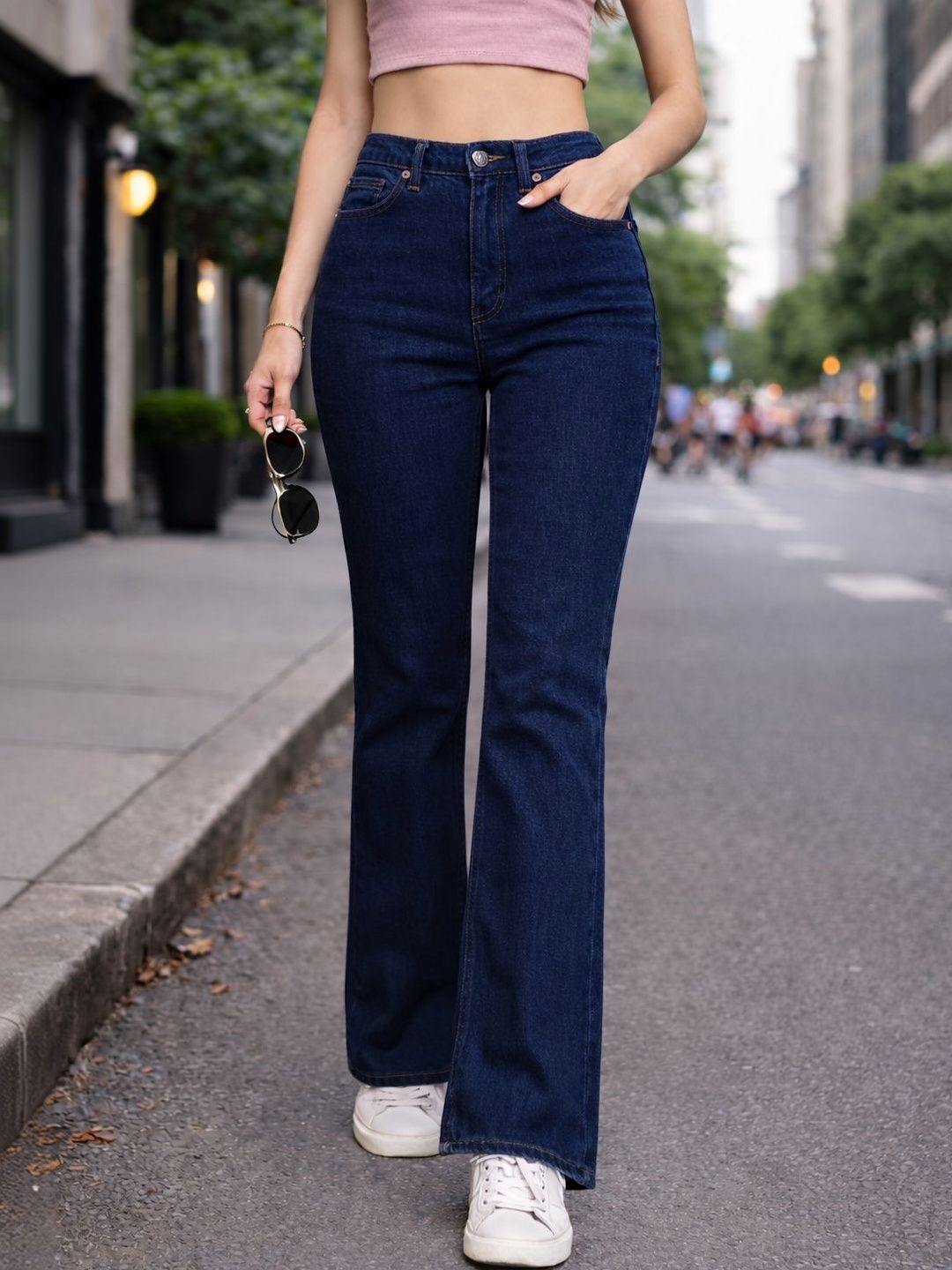 KASHIANXSTYLE Women Bootilicious Bootcut High-Rise Stretchable Jeans